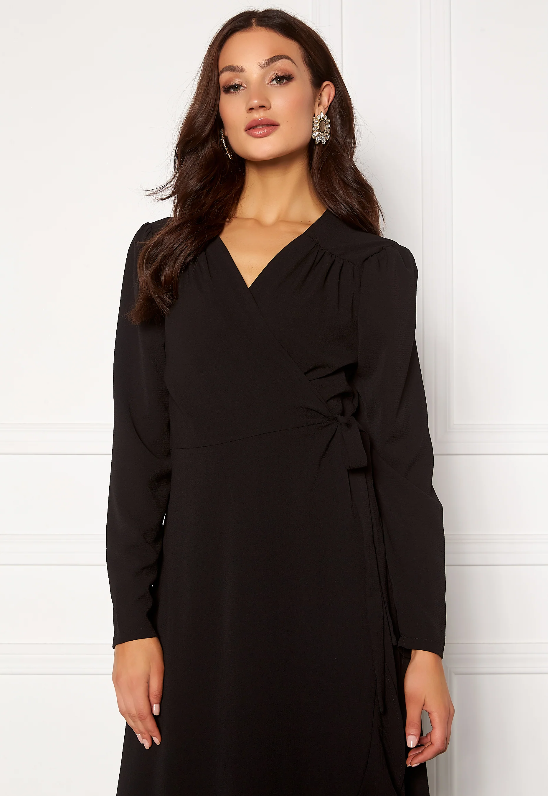 Long Sleeve Wrap Frill Maxi Dress - Image 3