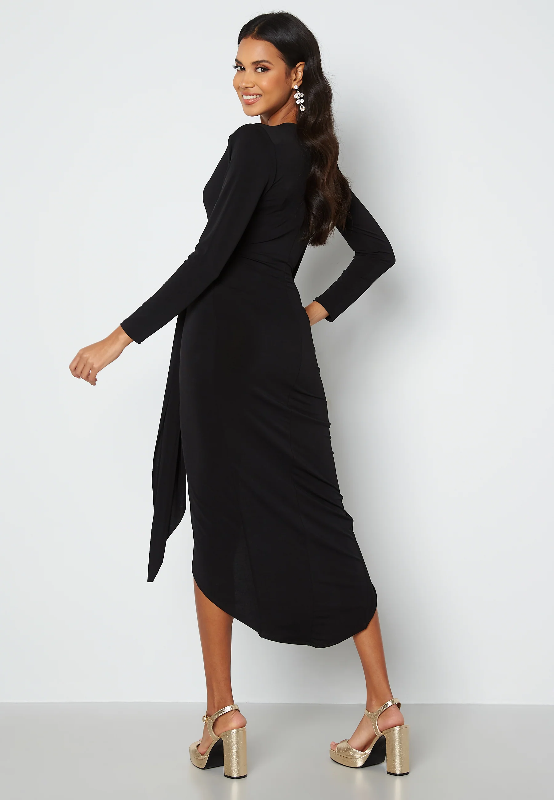 Long Sleeve Wrap Maxi Dress - Image 3