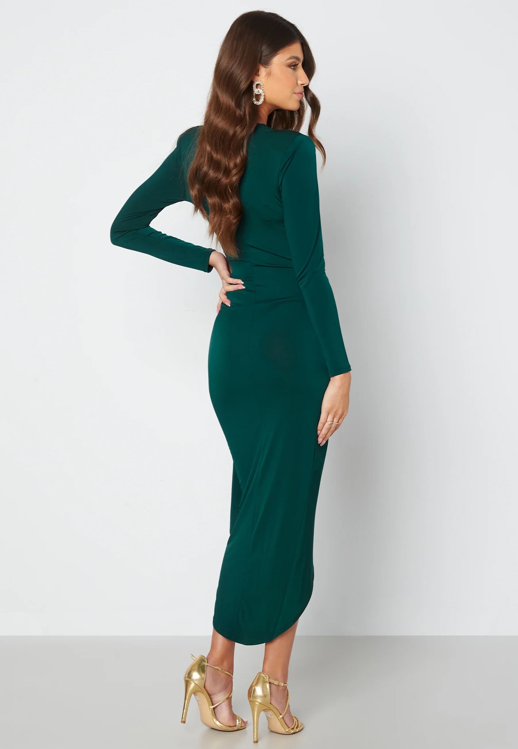 Long Sleeve Wrap Maxi Dress - Image 2