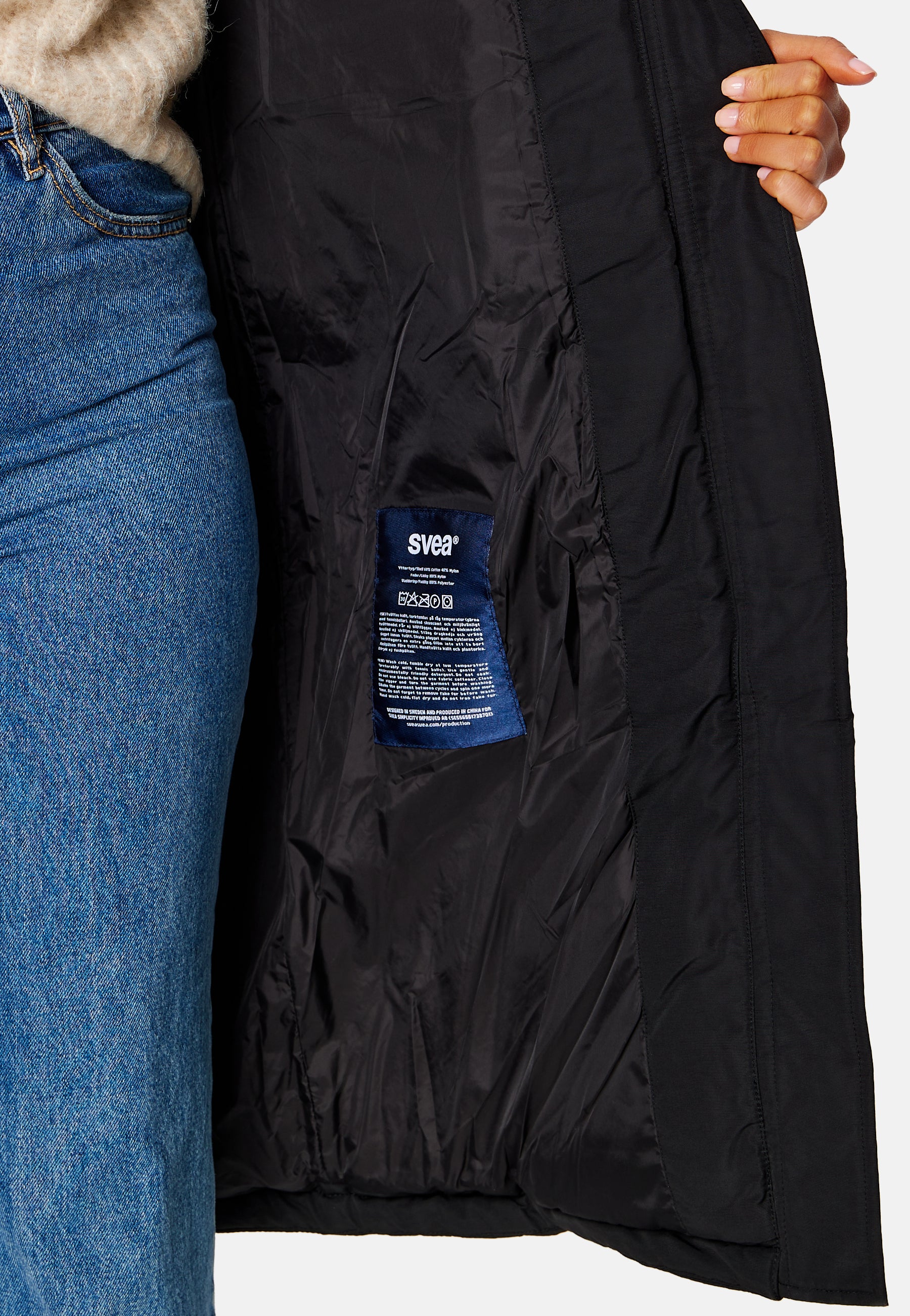 Long Slim Padded Parka - Image 5