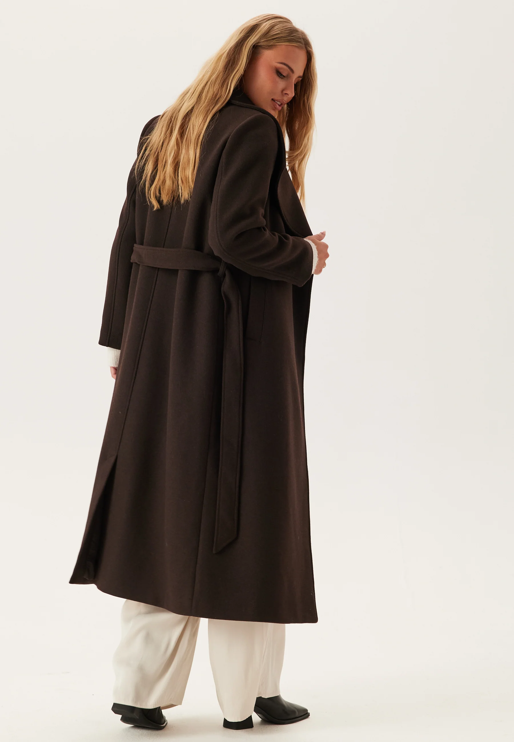 Long Wool Blend Coat - Image 3