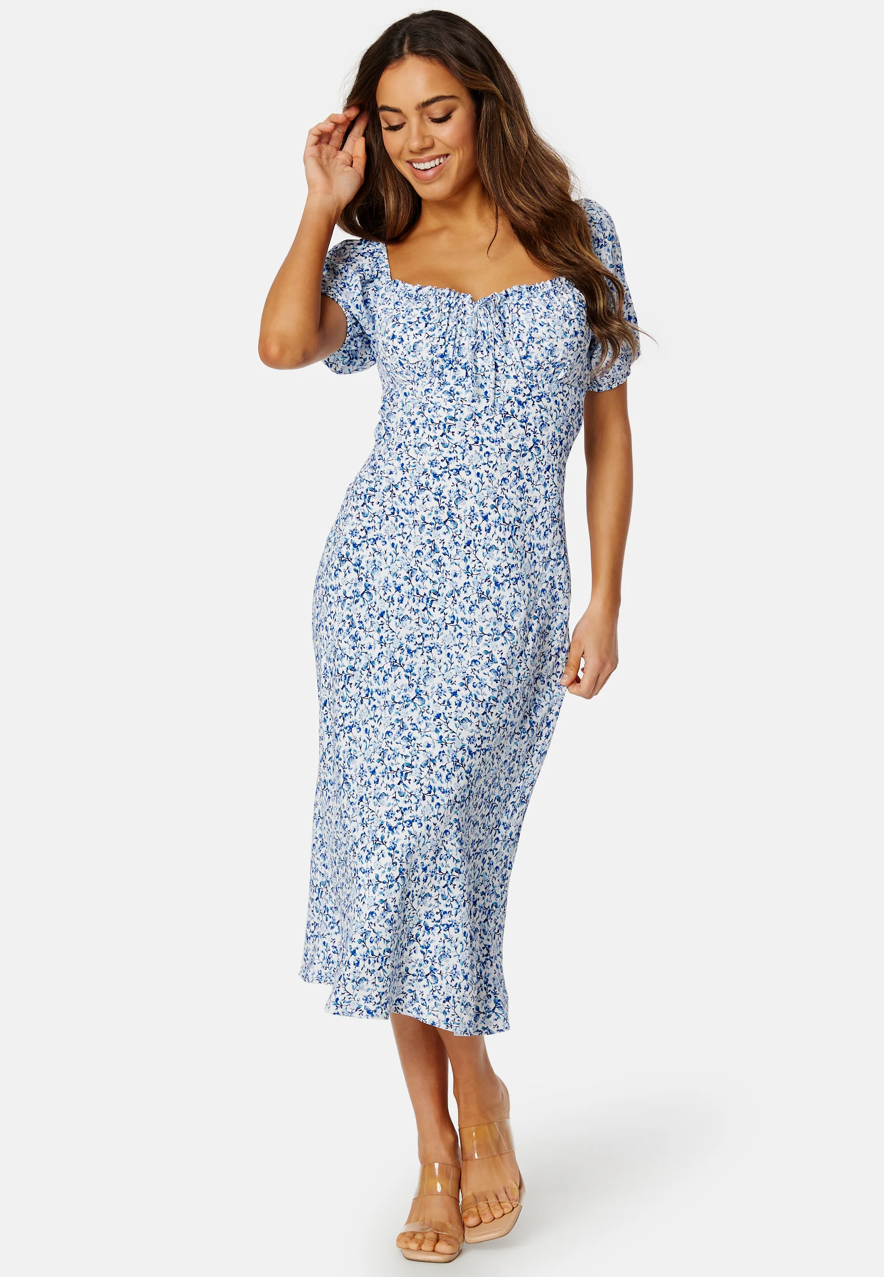 Lorelai Ruched Front Midi Dress - Image 4