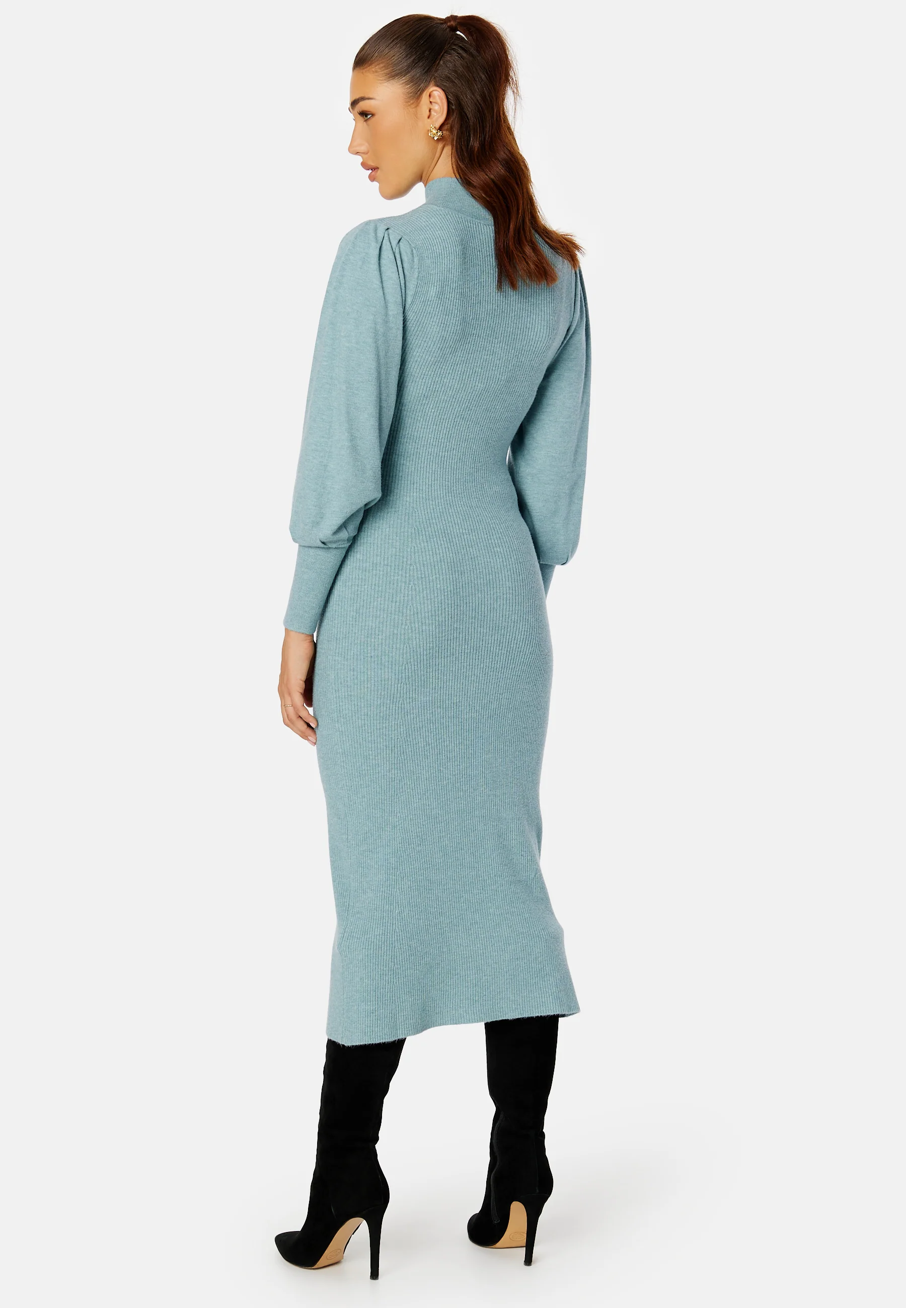 Luciana L/S High Neck Knit Dress - Image 2