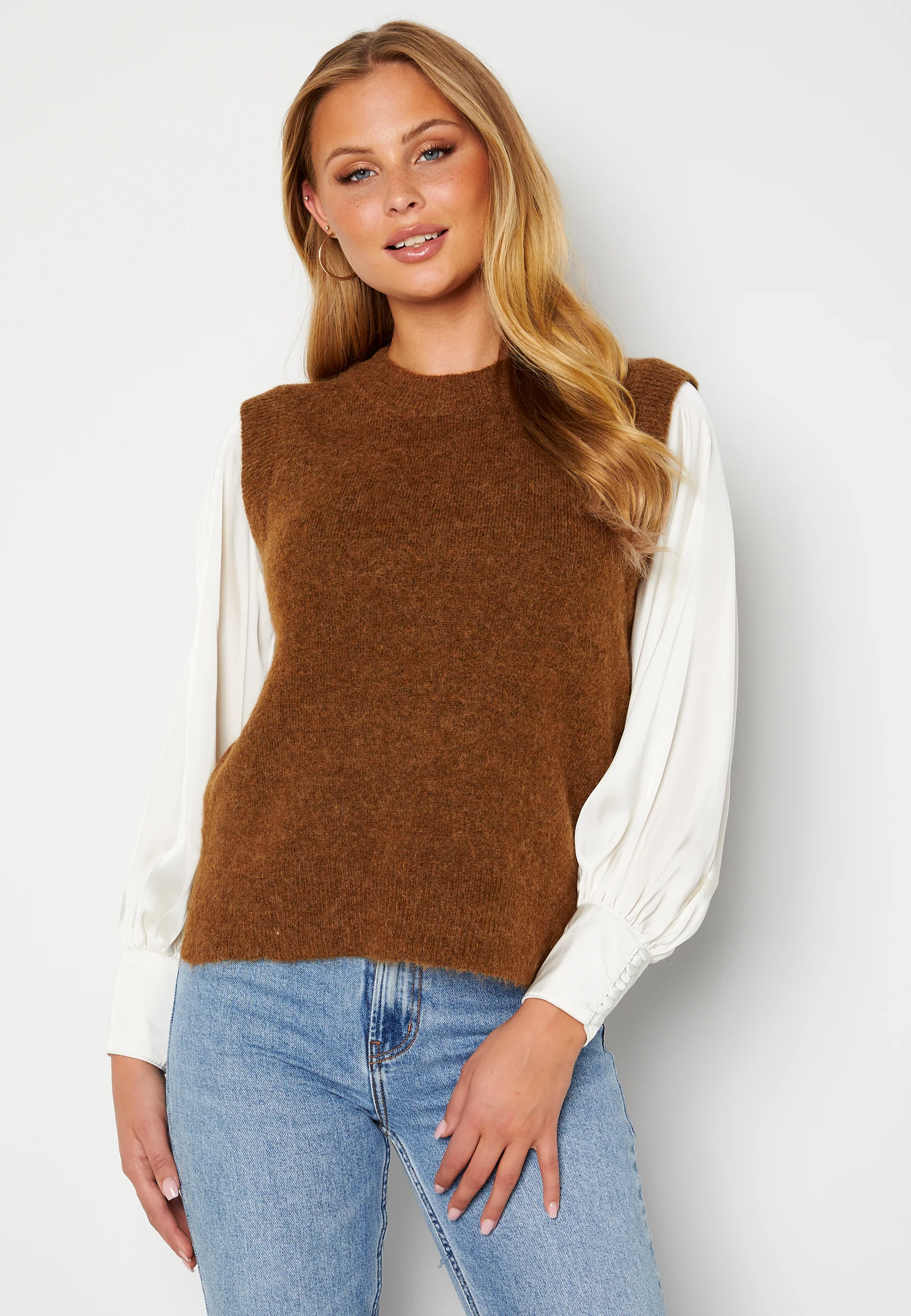 Lulu Knit Vest O-Neck
