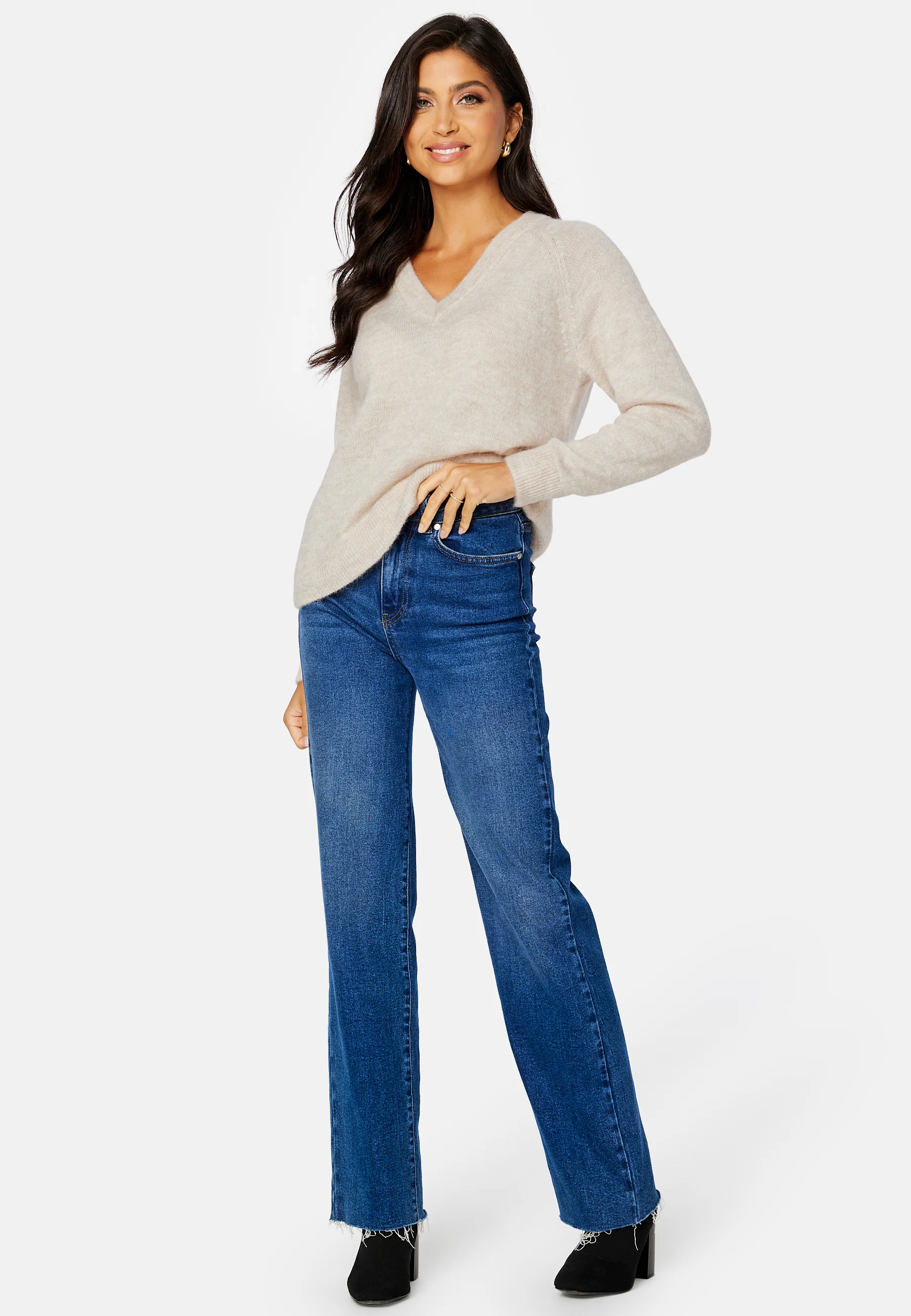 Lulu LS Knit V-Neck - Image 2