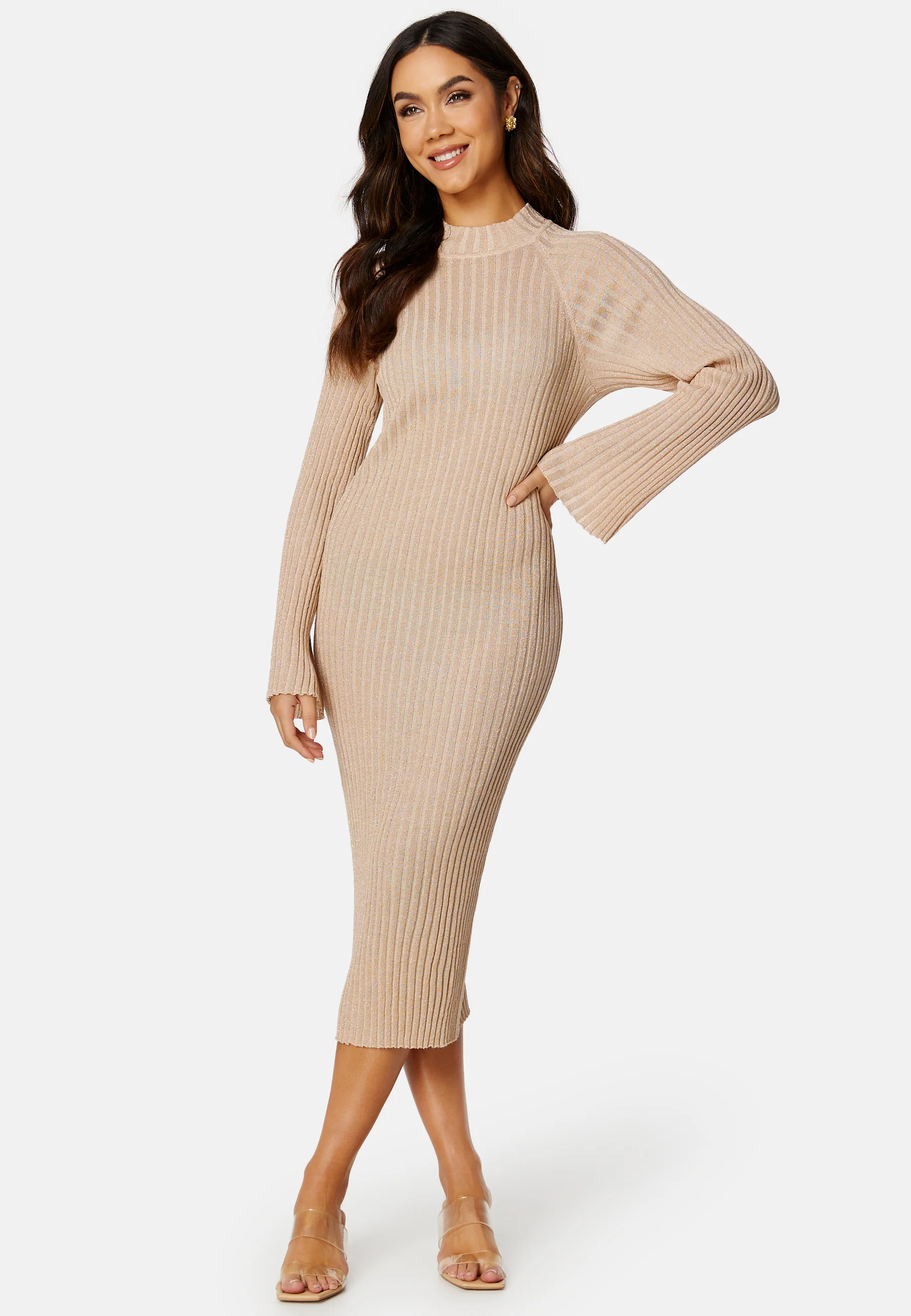 Luna Lurex L/S Knit Dress - Image 3
