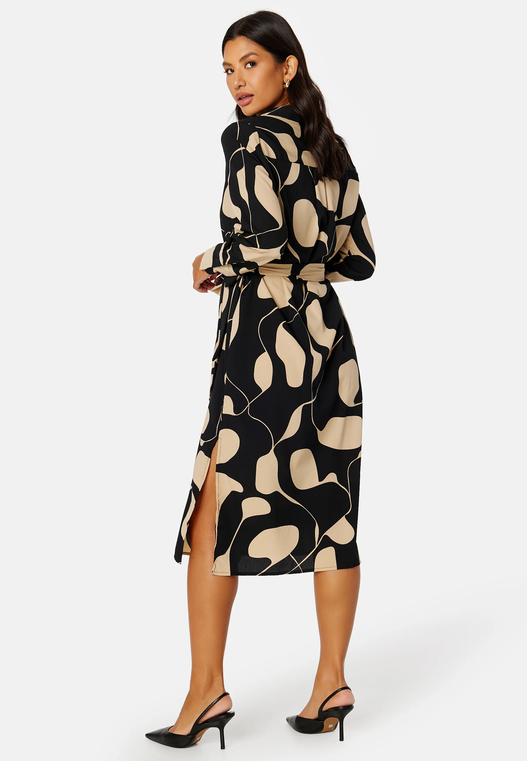 Lydia LS Calf Shirt Dress - Image 3