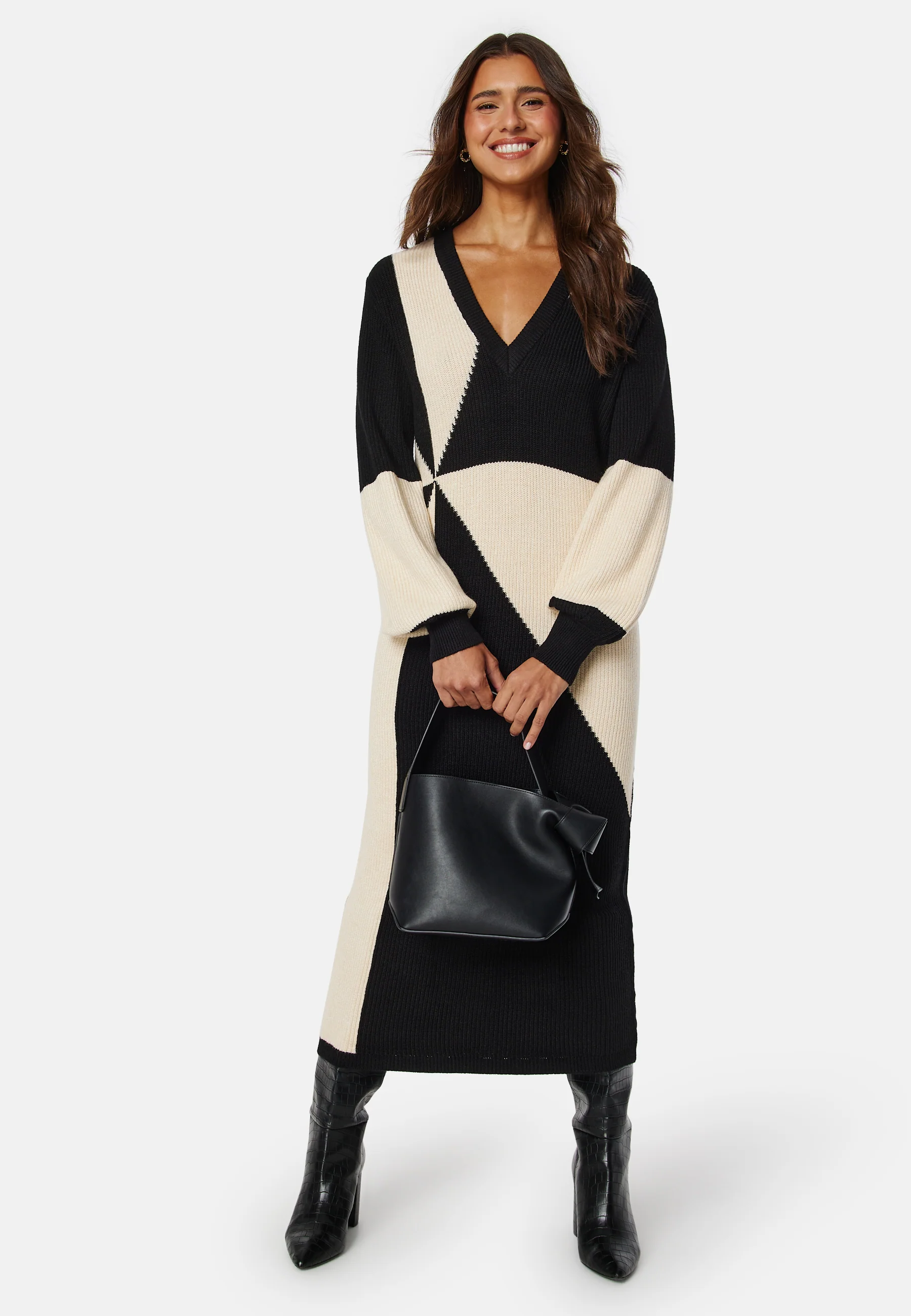 Malena L/S knit dress - Image 2