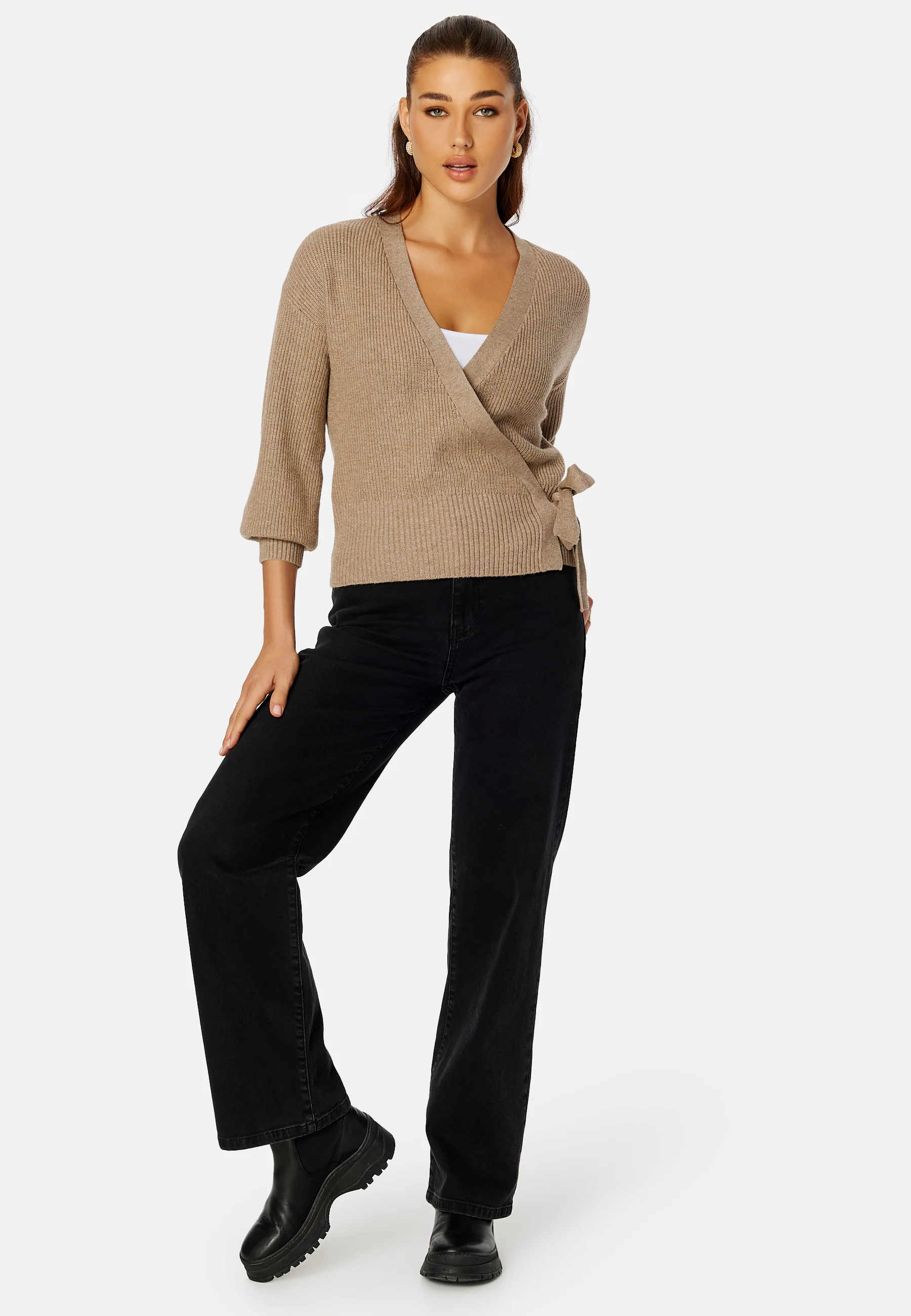 Malena L/S Wrap Cardigan - Image 2