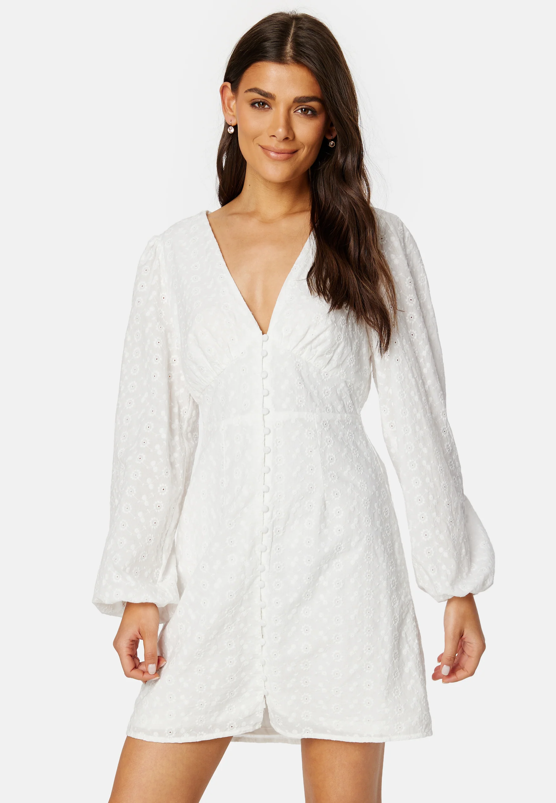 Malina Puff Sleeve Short Dress - Image 2