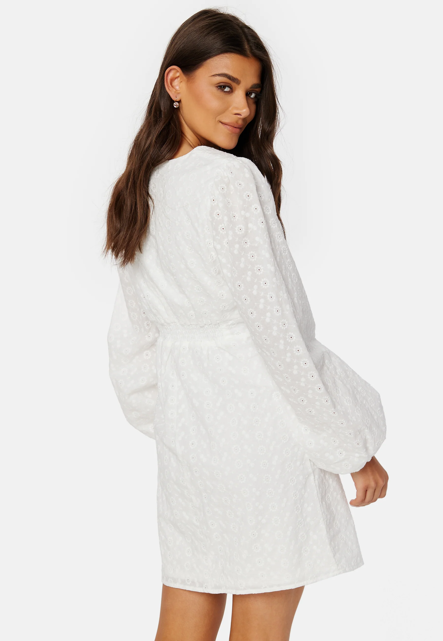 Malina Puff Sleeve Short Dress - Image 4