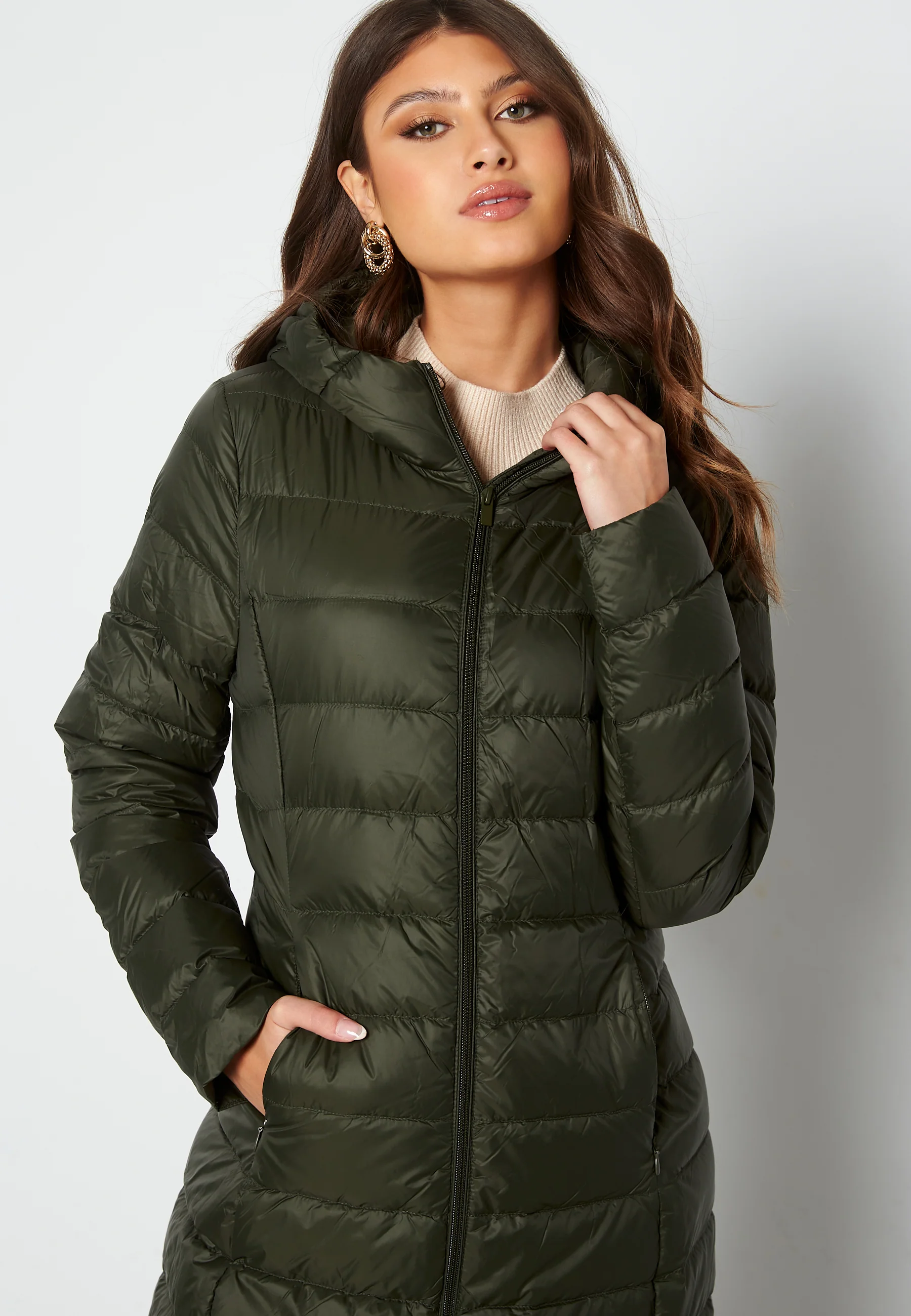 Manya New Long Light Down Jacket - Image 4