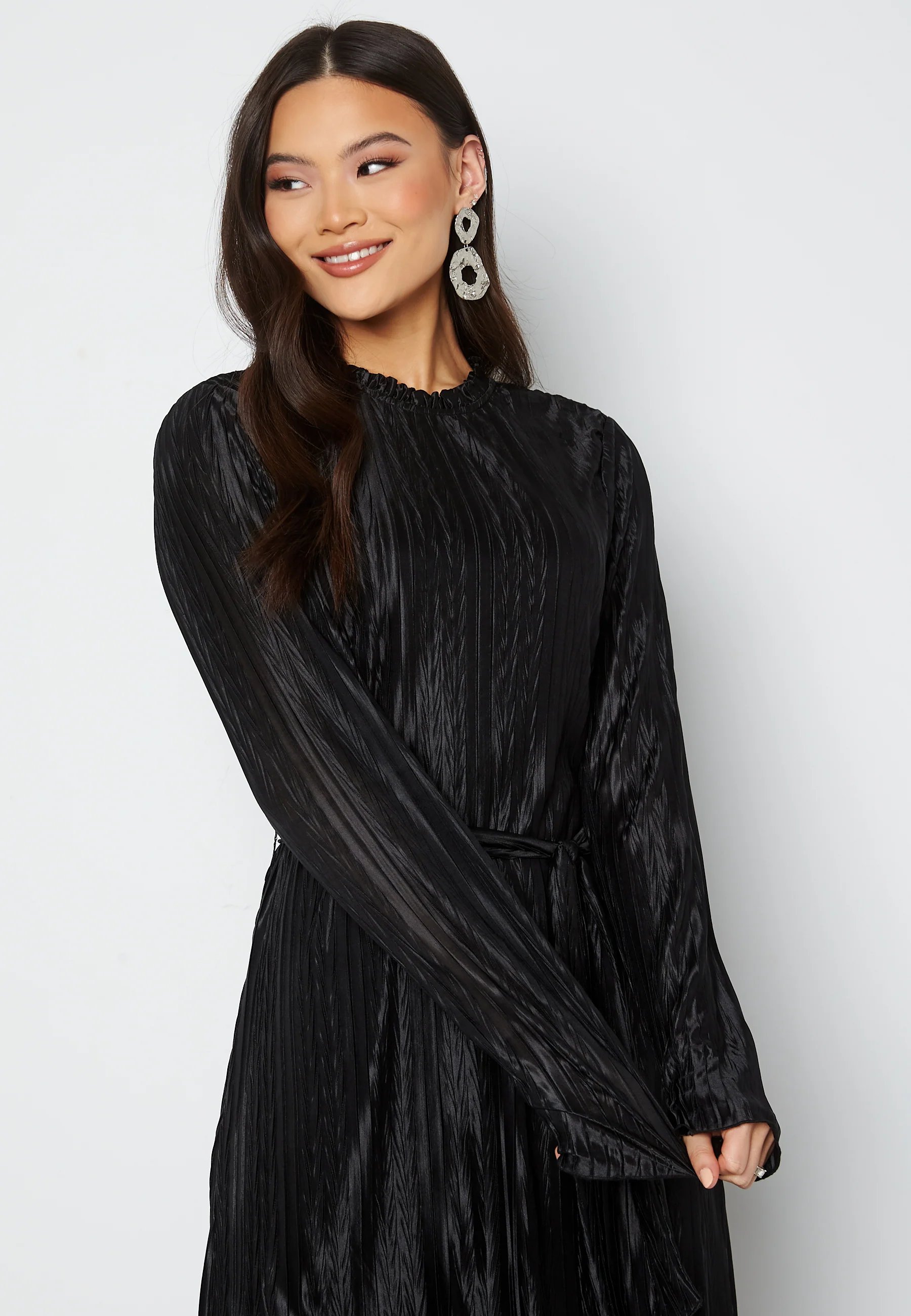Mari High-Neck Midi Dress - Image 3