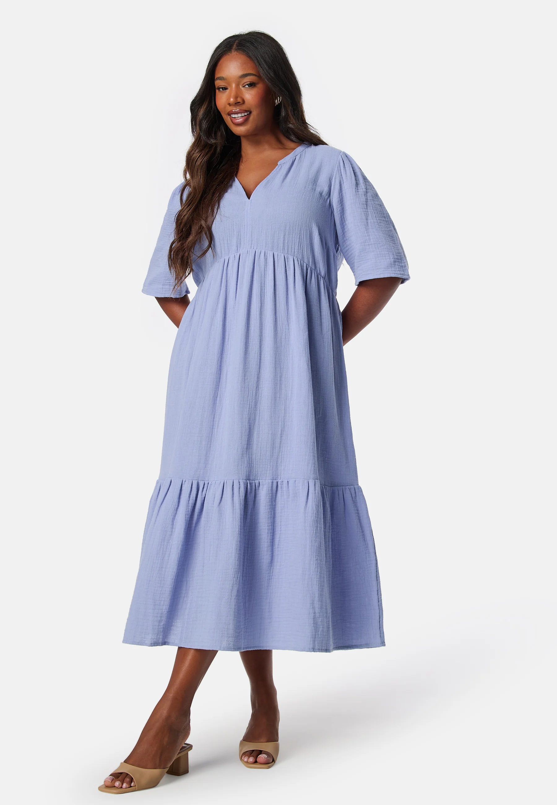 Maxi Cotton Gauze Dress - Image 5