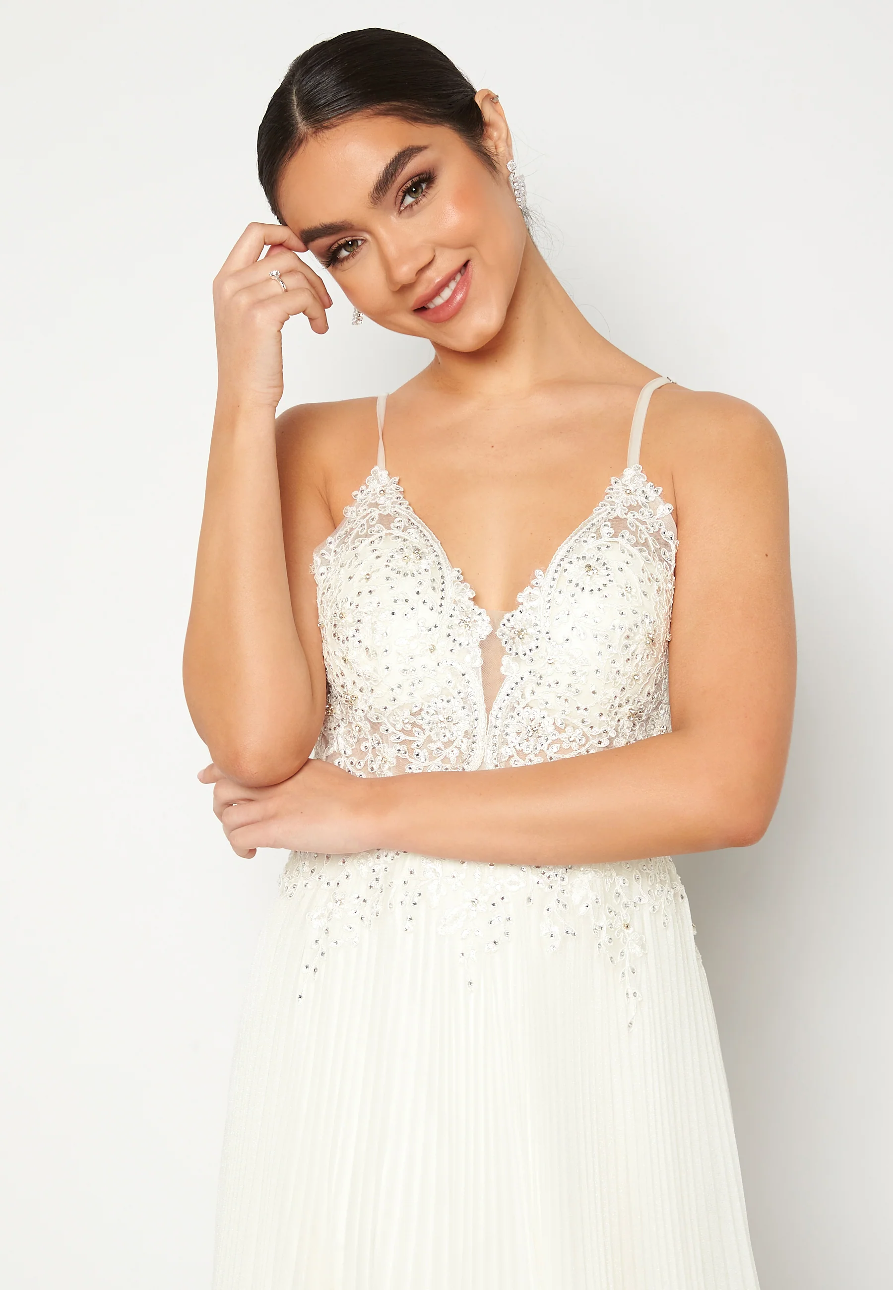 Maxi Glitter Plisse Dress - Image 3