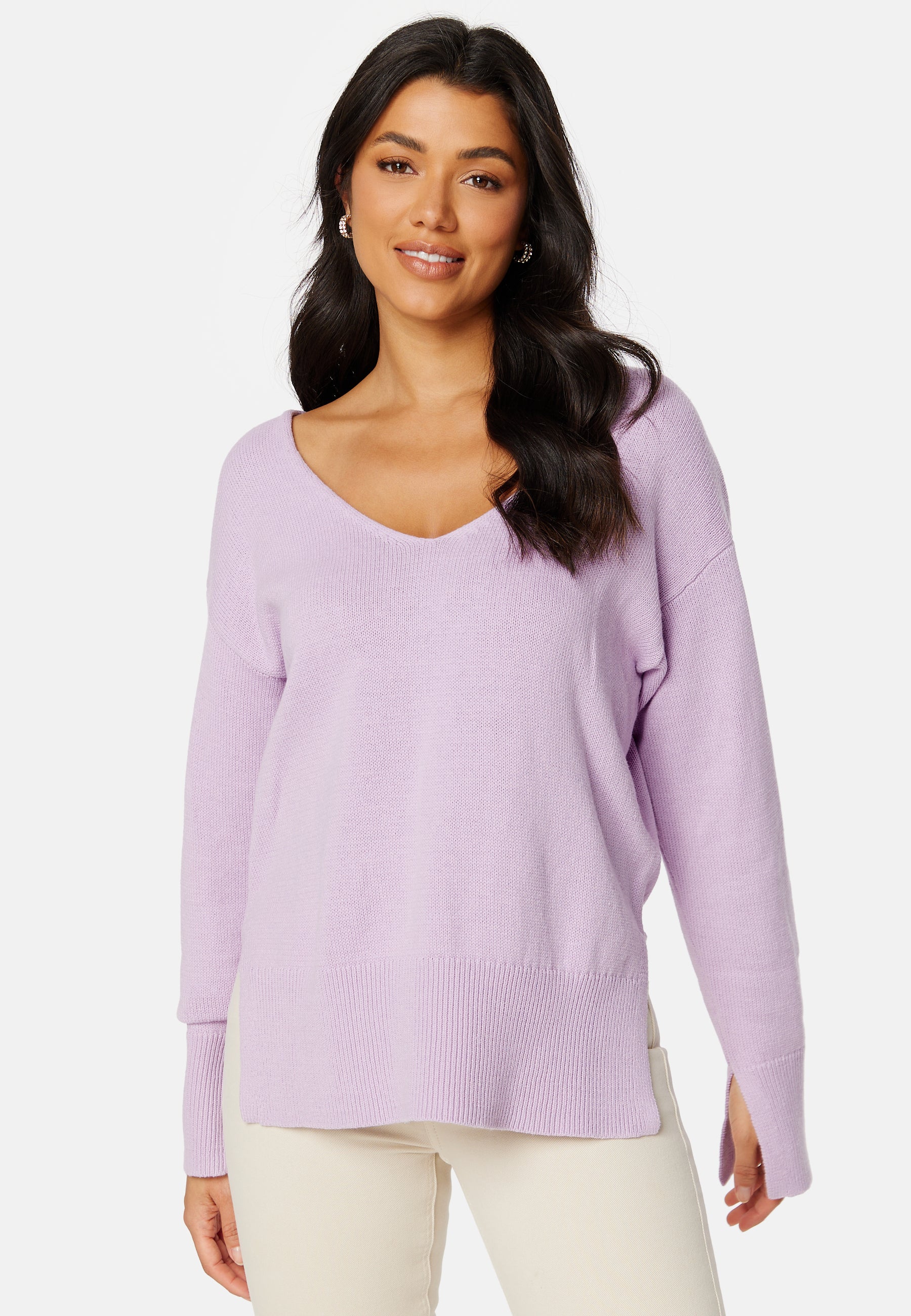 Maya v-neck slit sweater - Image 5