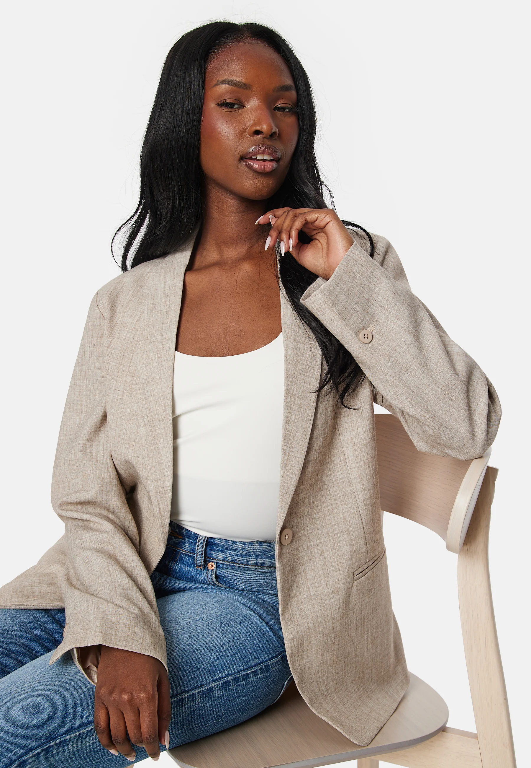 Melange L/S Blazer - Image 6