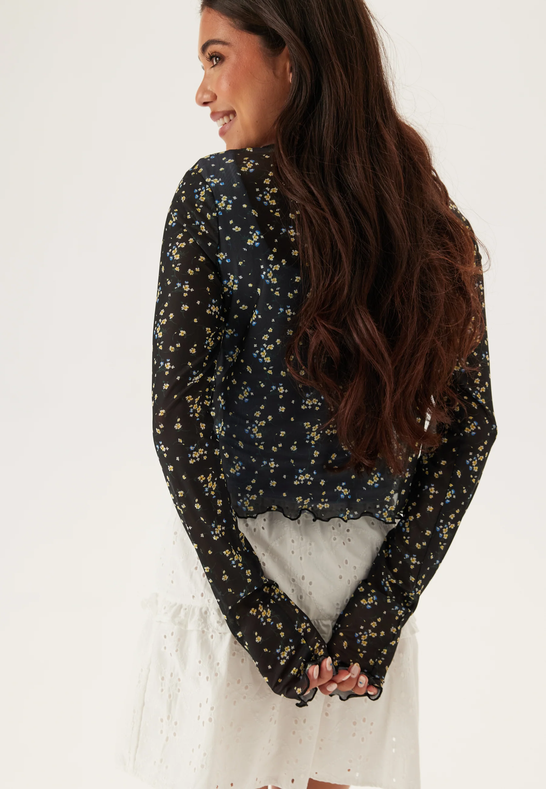 Mesh Cardigan Top - Image 2