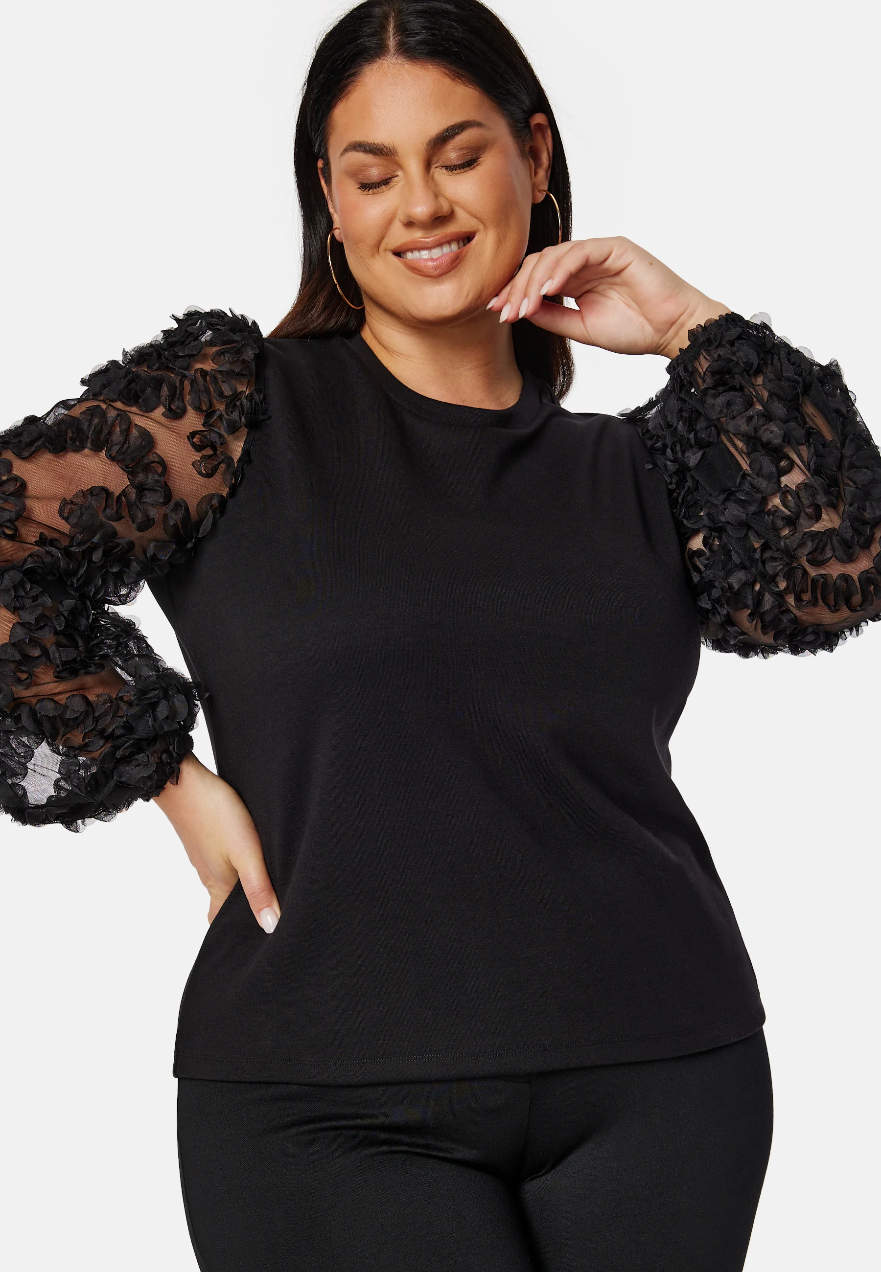 Mesh Sleeve Top - Image 6