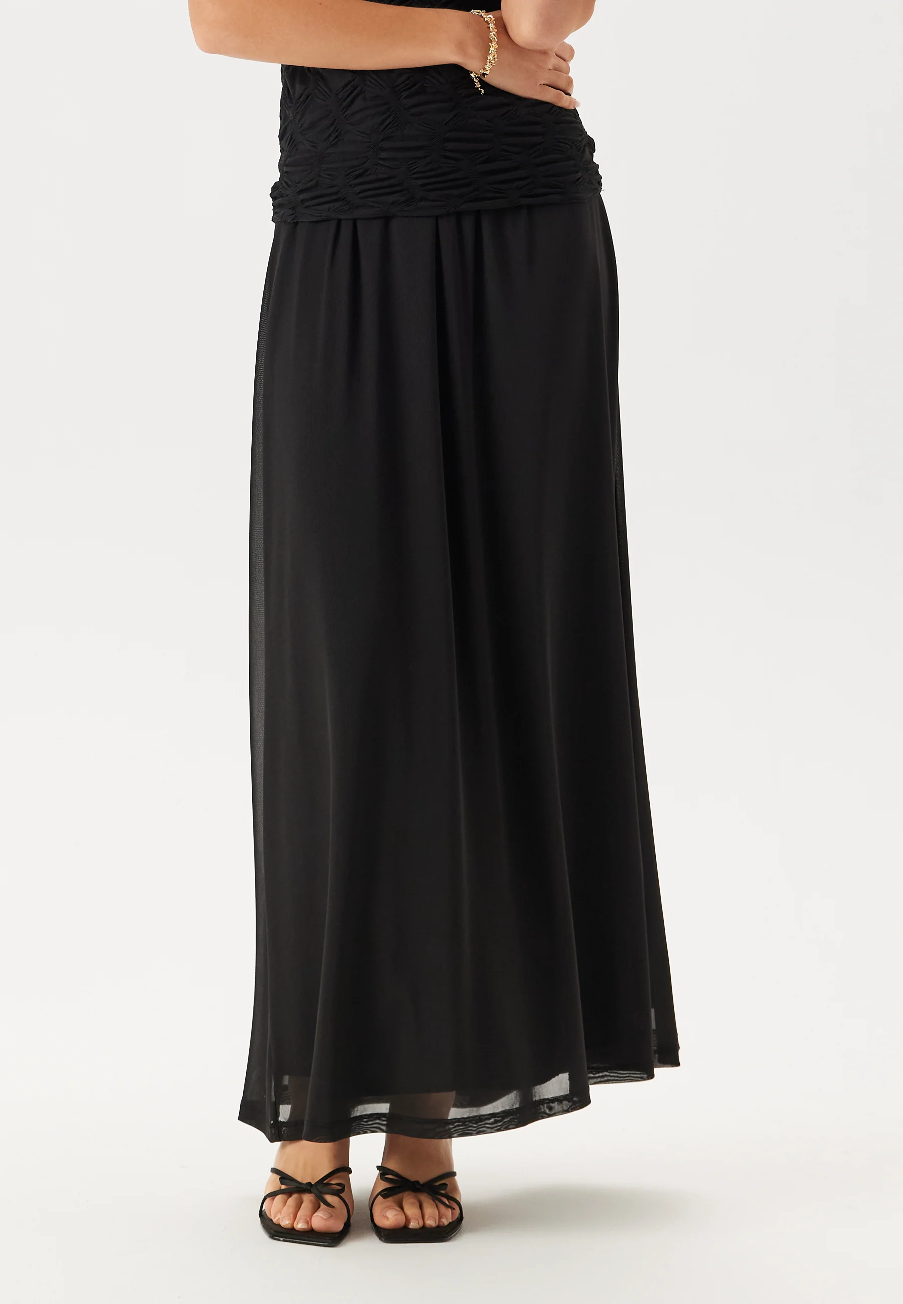 Mesh Wide Maxi Skirt - Image 2