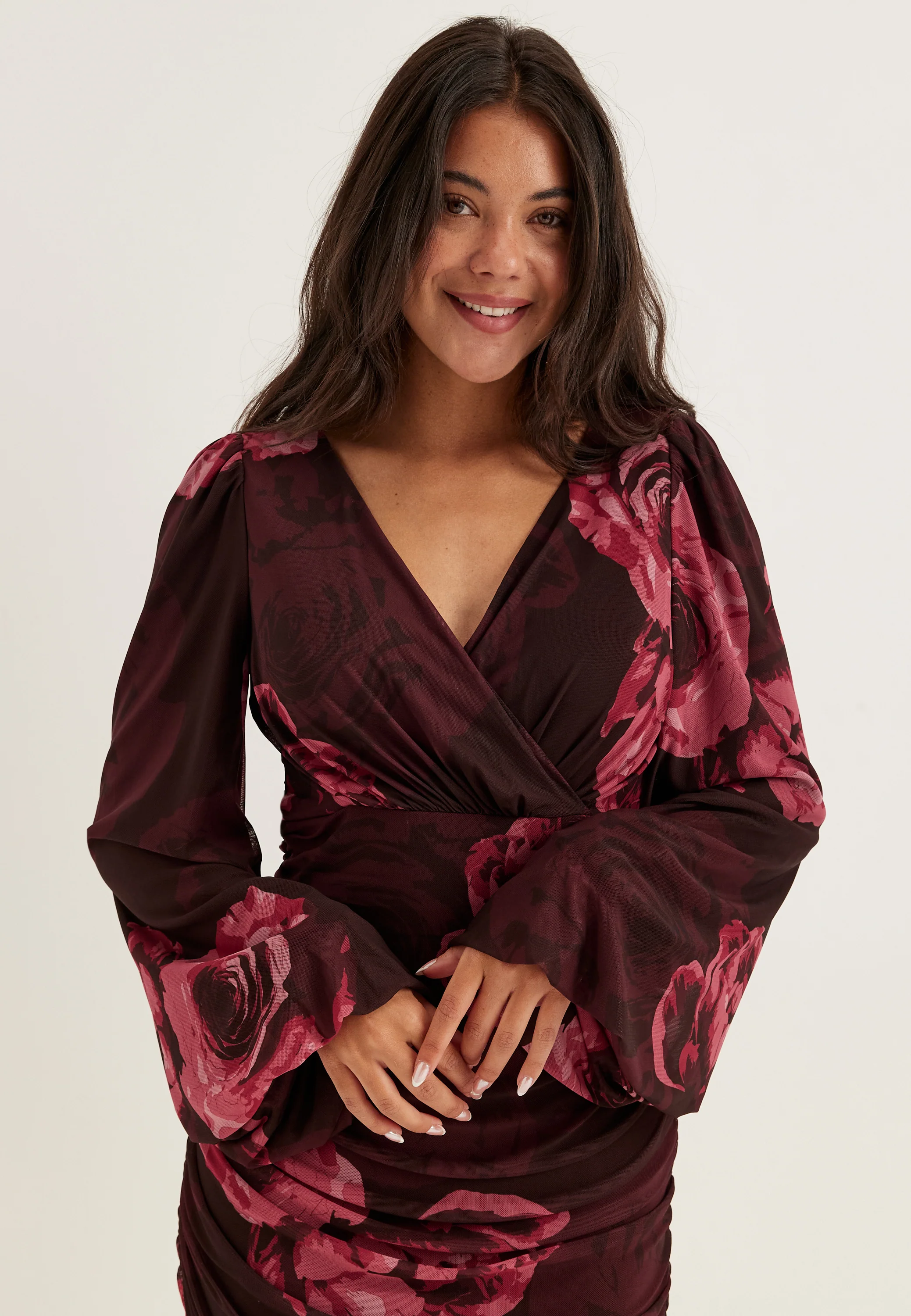 Mesh Wrap Ankle Dress - Image 4