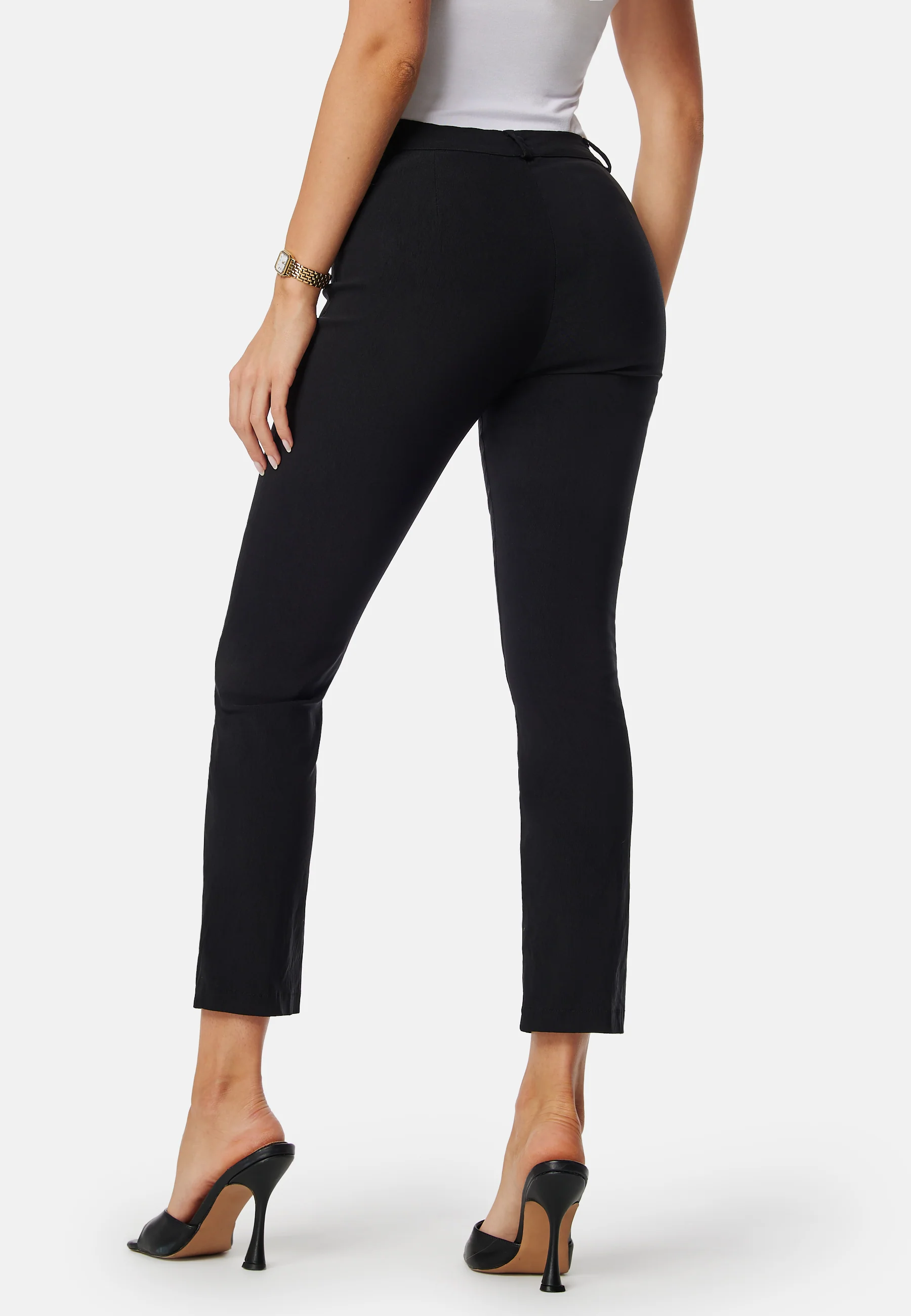 Mid Waist Stretchy Trousers - Image 2