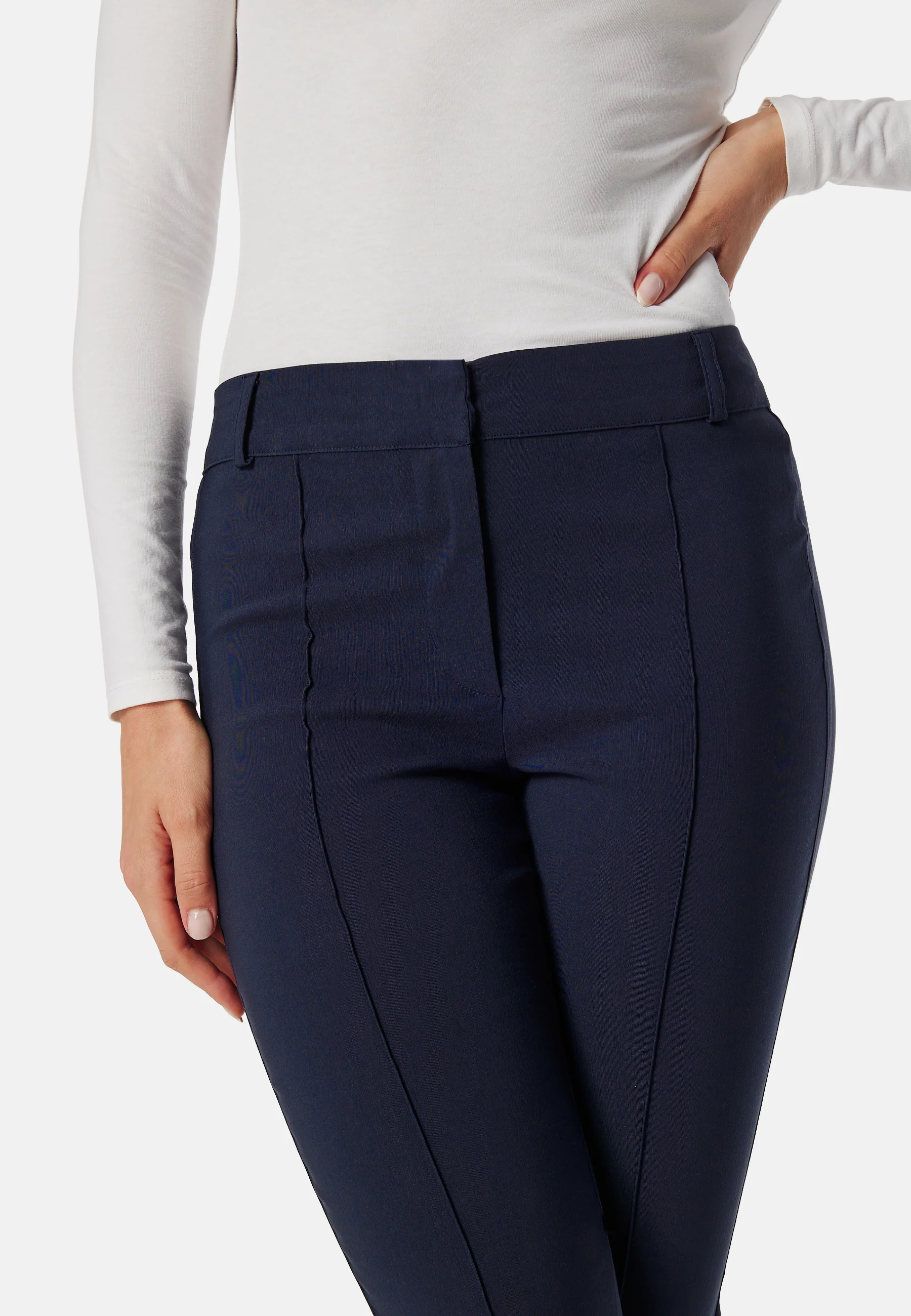 Mid Waist Stretchy Trousers - Image 4