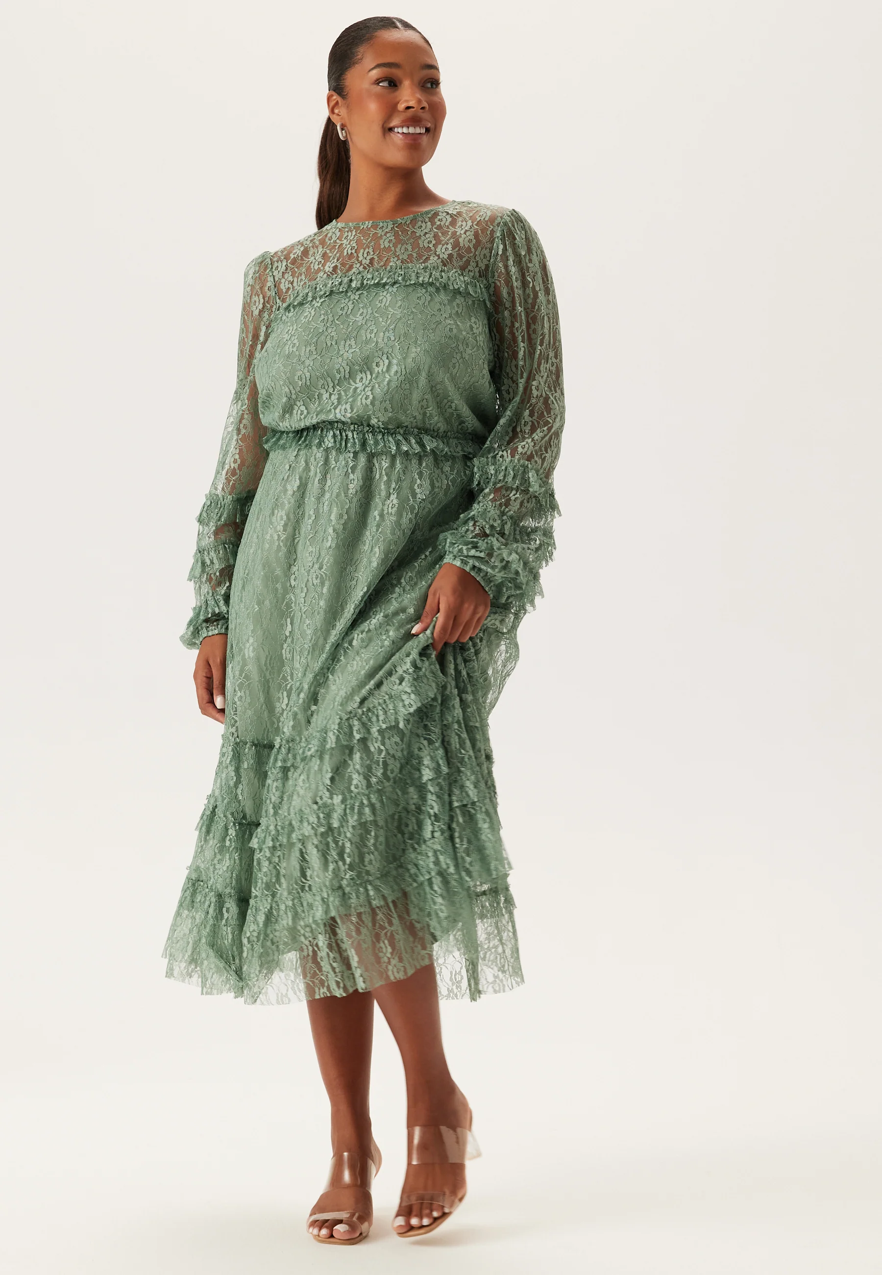 Midi Lace Dress - Image 6