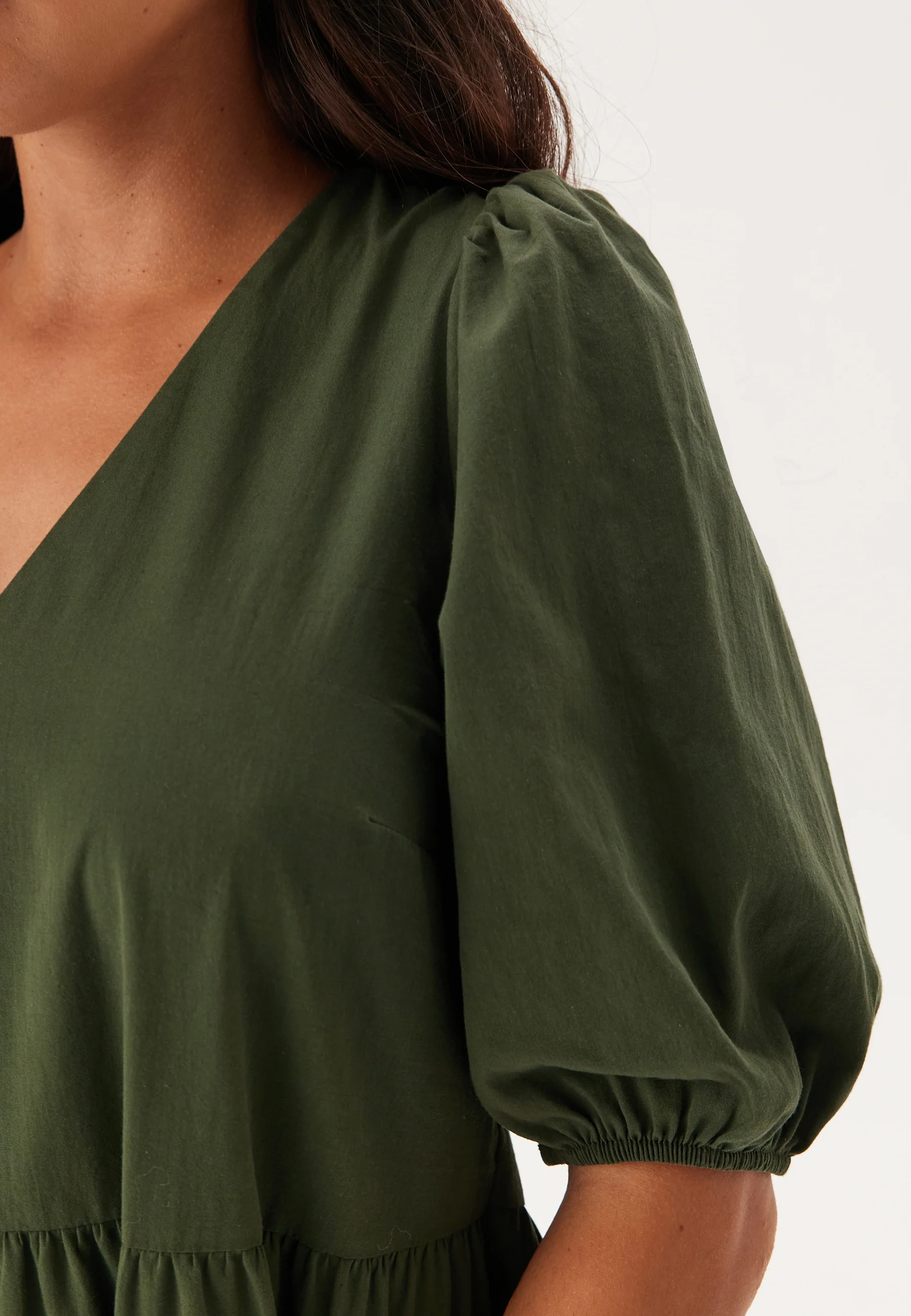 Midi Puff Sleeve Dress - Image 4