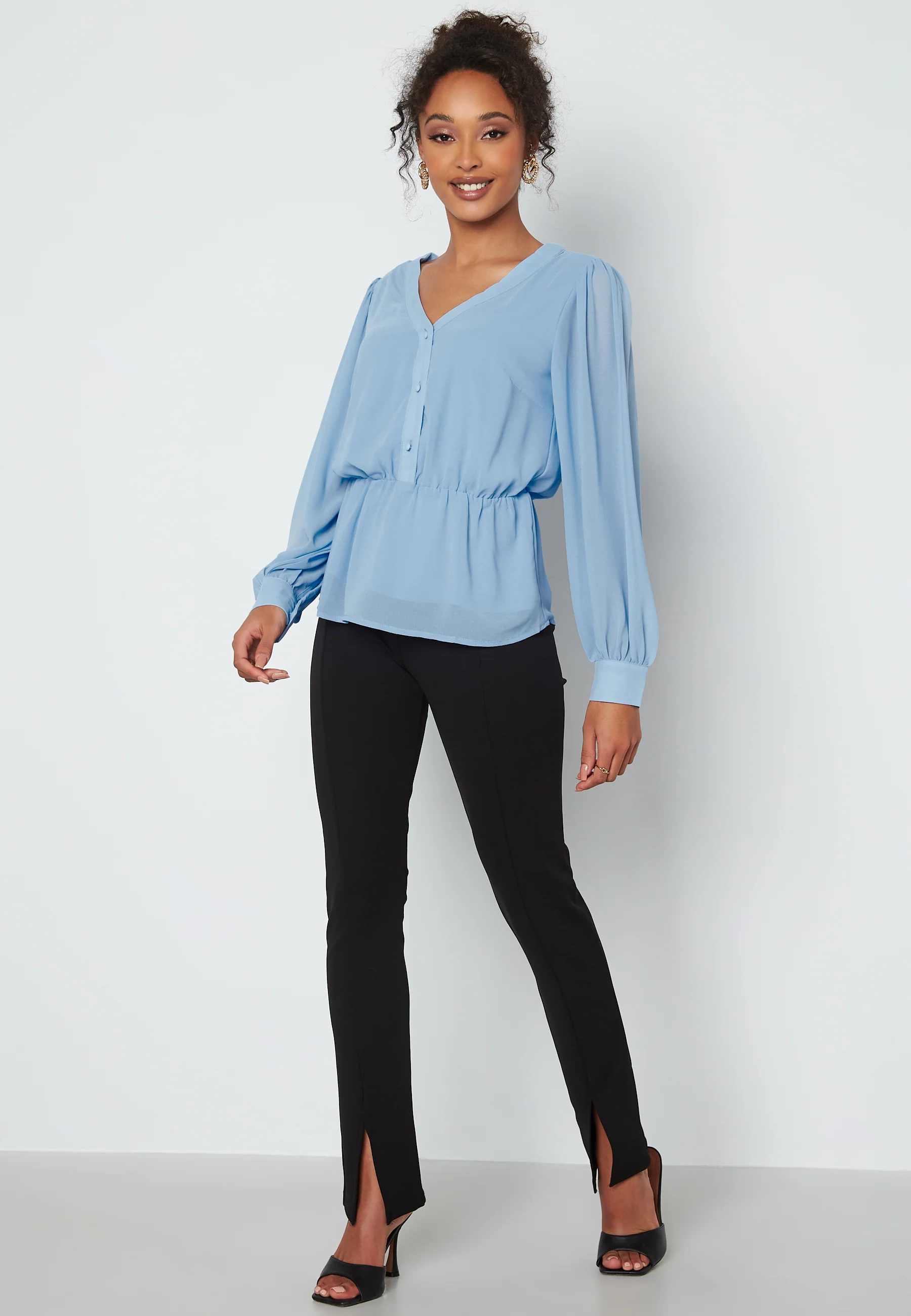 Mila L/S V-Neck Top - Image 2