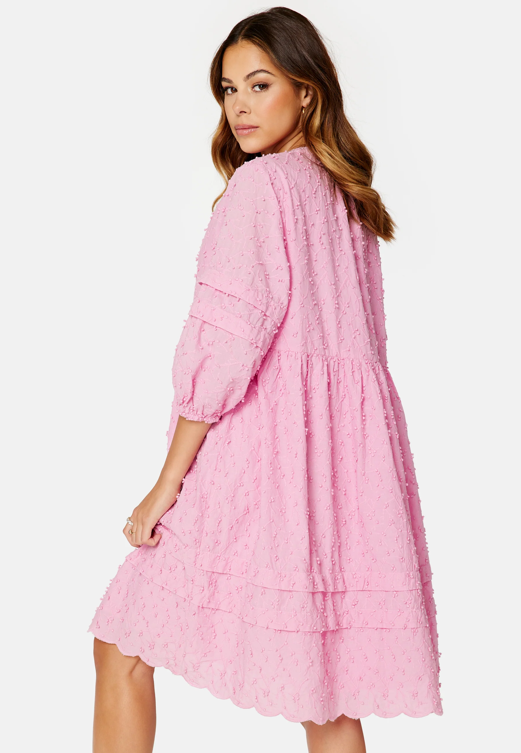 Minja 3/4 Broderi Knee Dress - Image 3