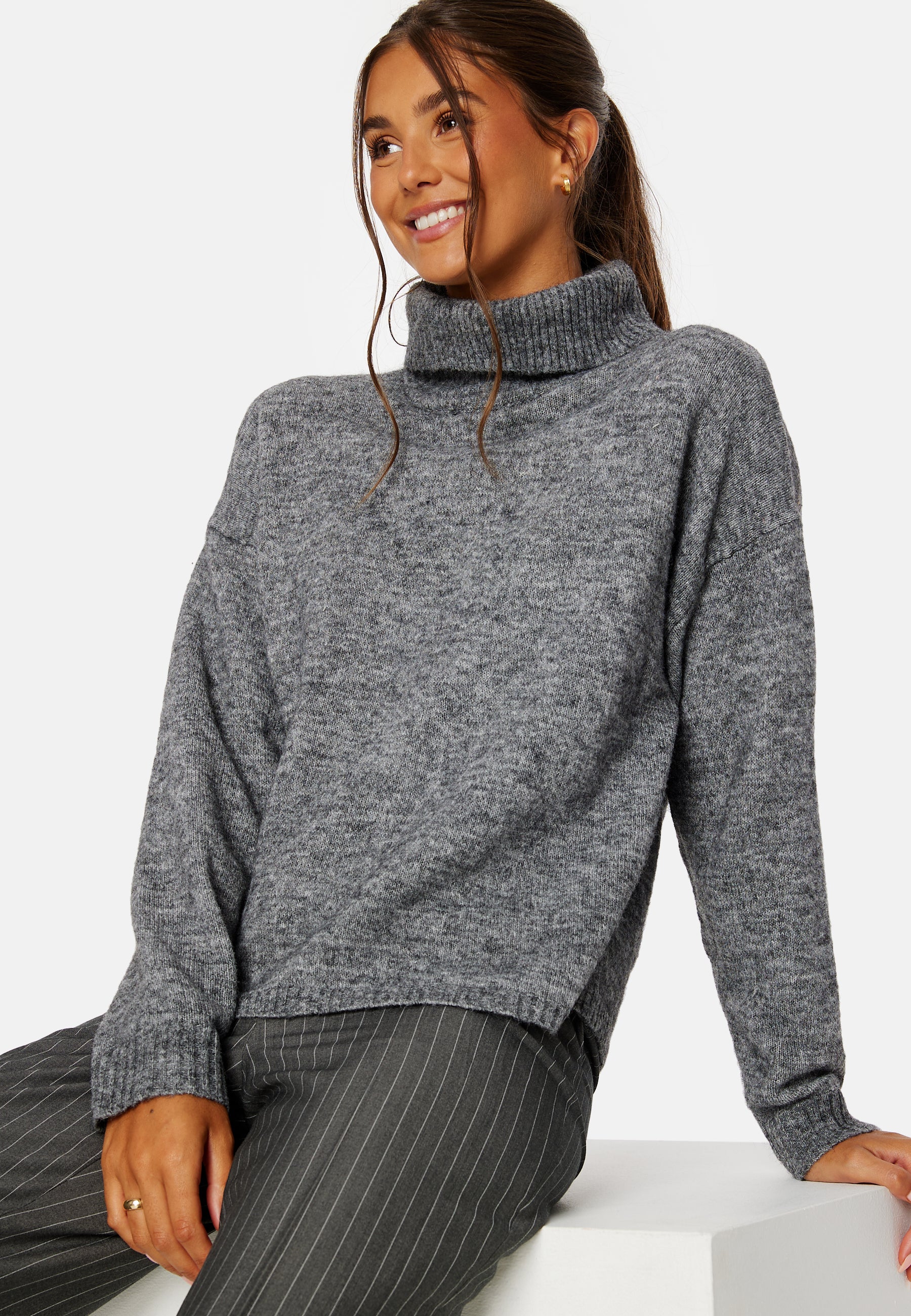 Minna L/S Rollneck Knit Pullover