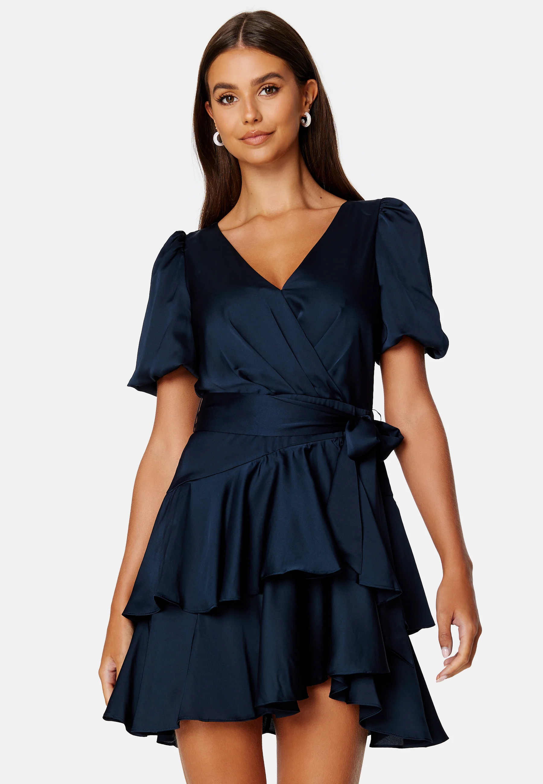 Monica Tiered Satin Mini