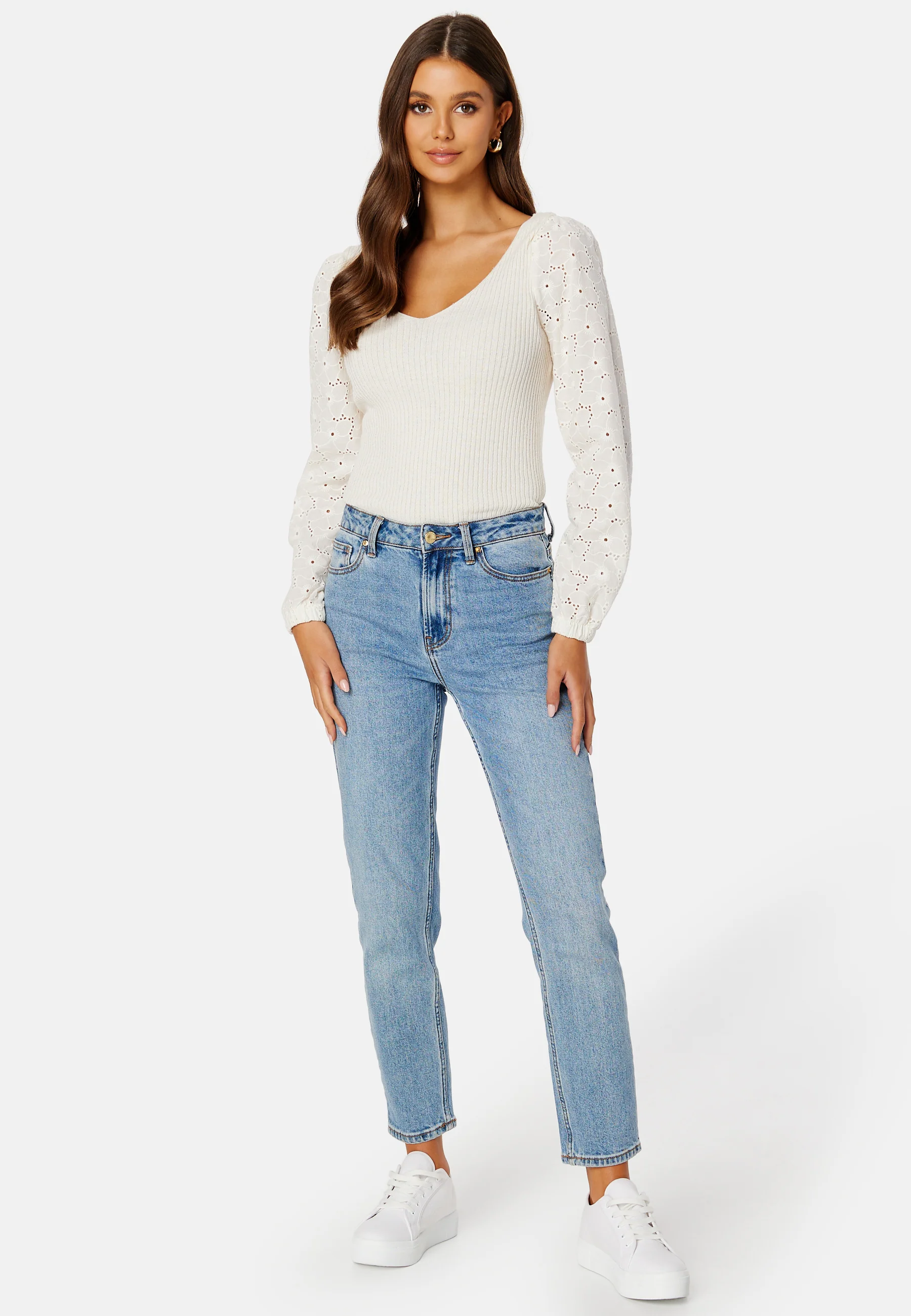 Nadia LS Wrap V-Neck Knit - Image 2