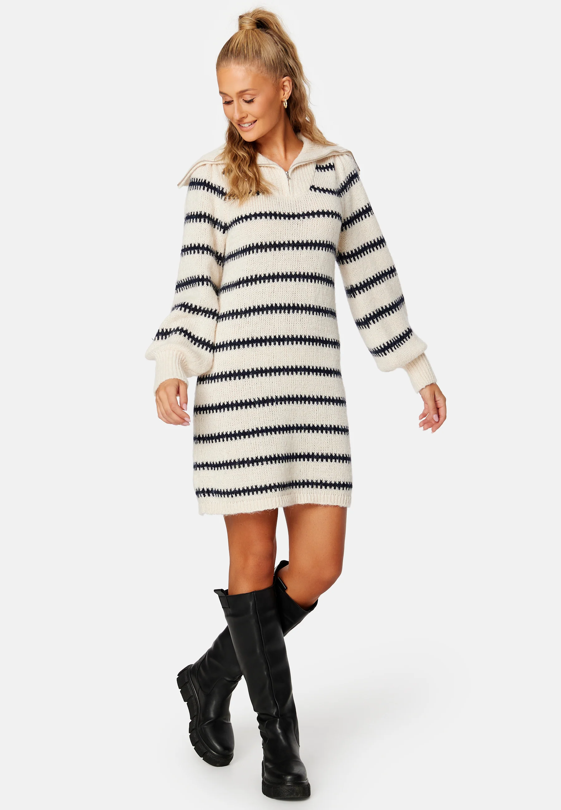 Nadine LS Half Zip Dress - Image 3