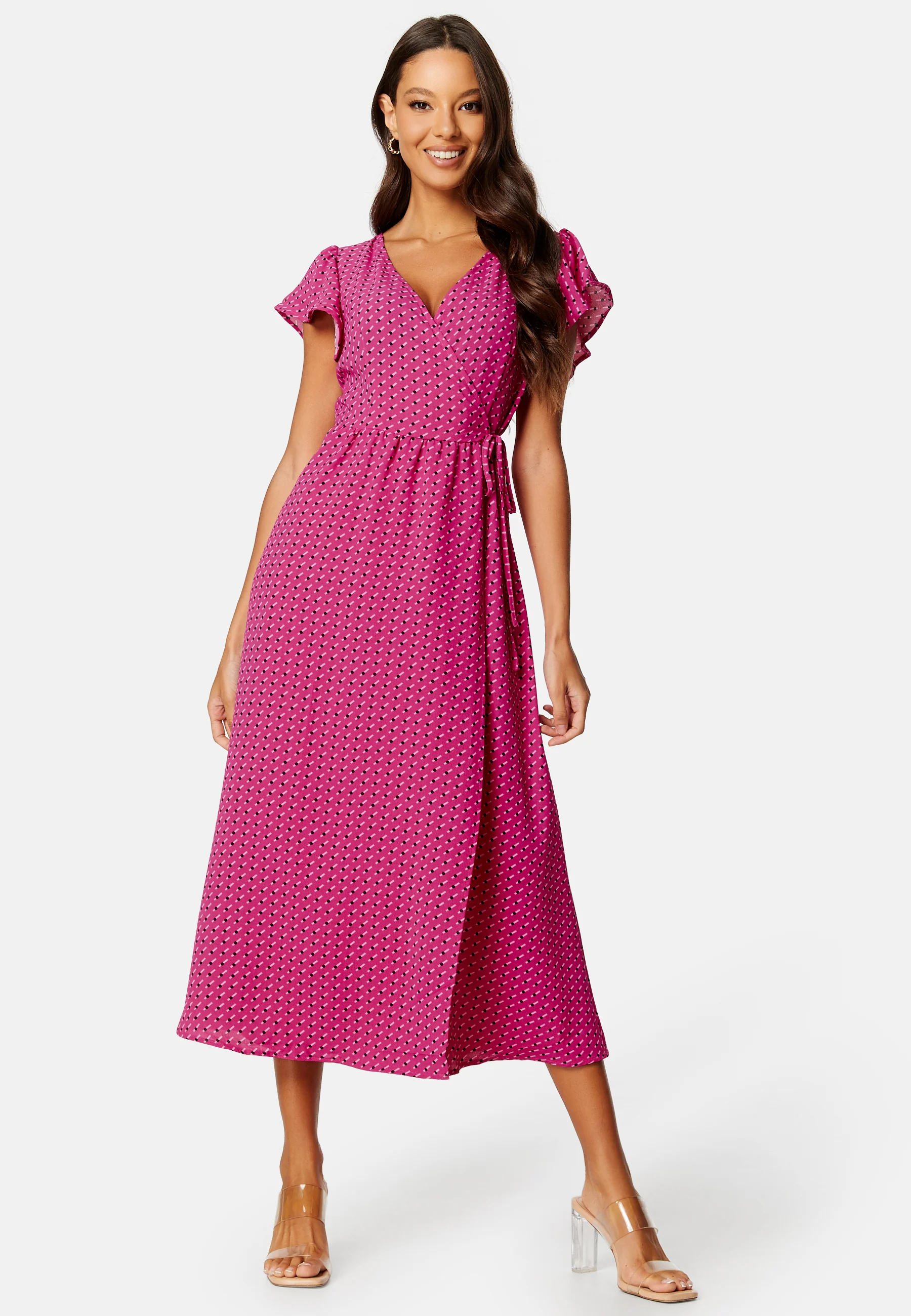 Naomi S/S Midi Wrap Dress - Image 2