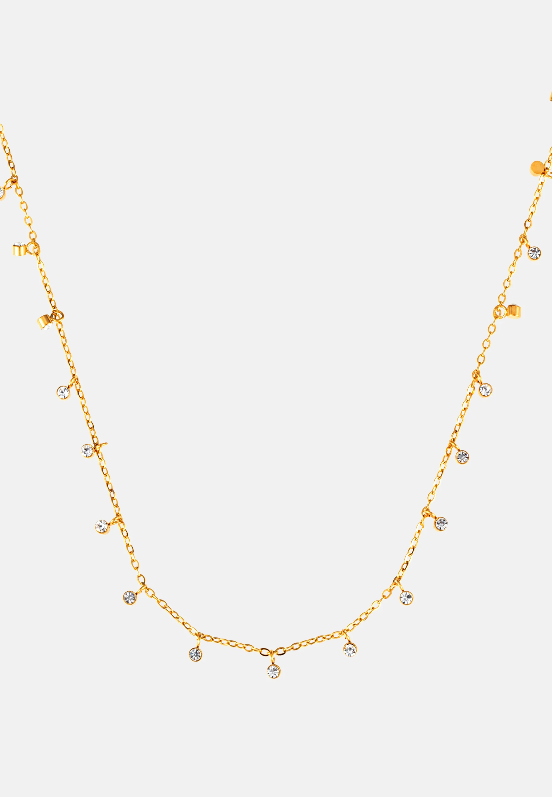 Necklace With Multi Crystal Charms - Image 2