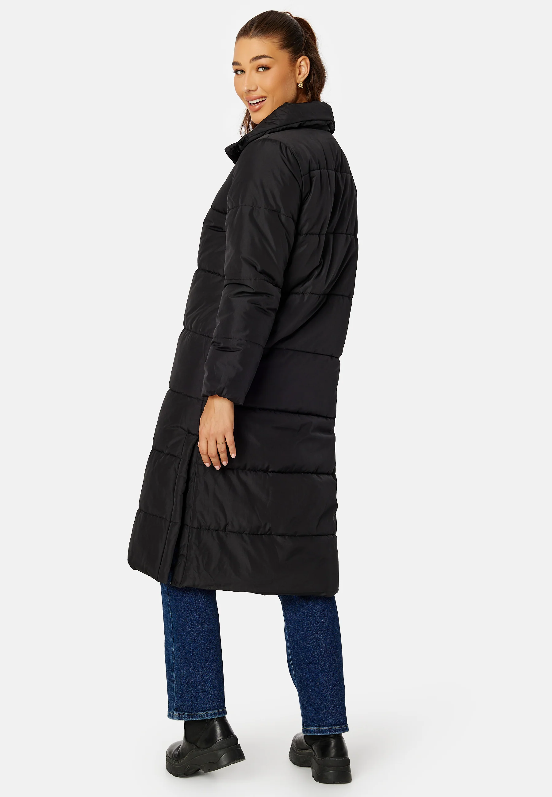 Nilly High Neck Long Coat - Image 2