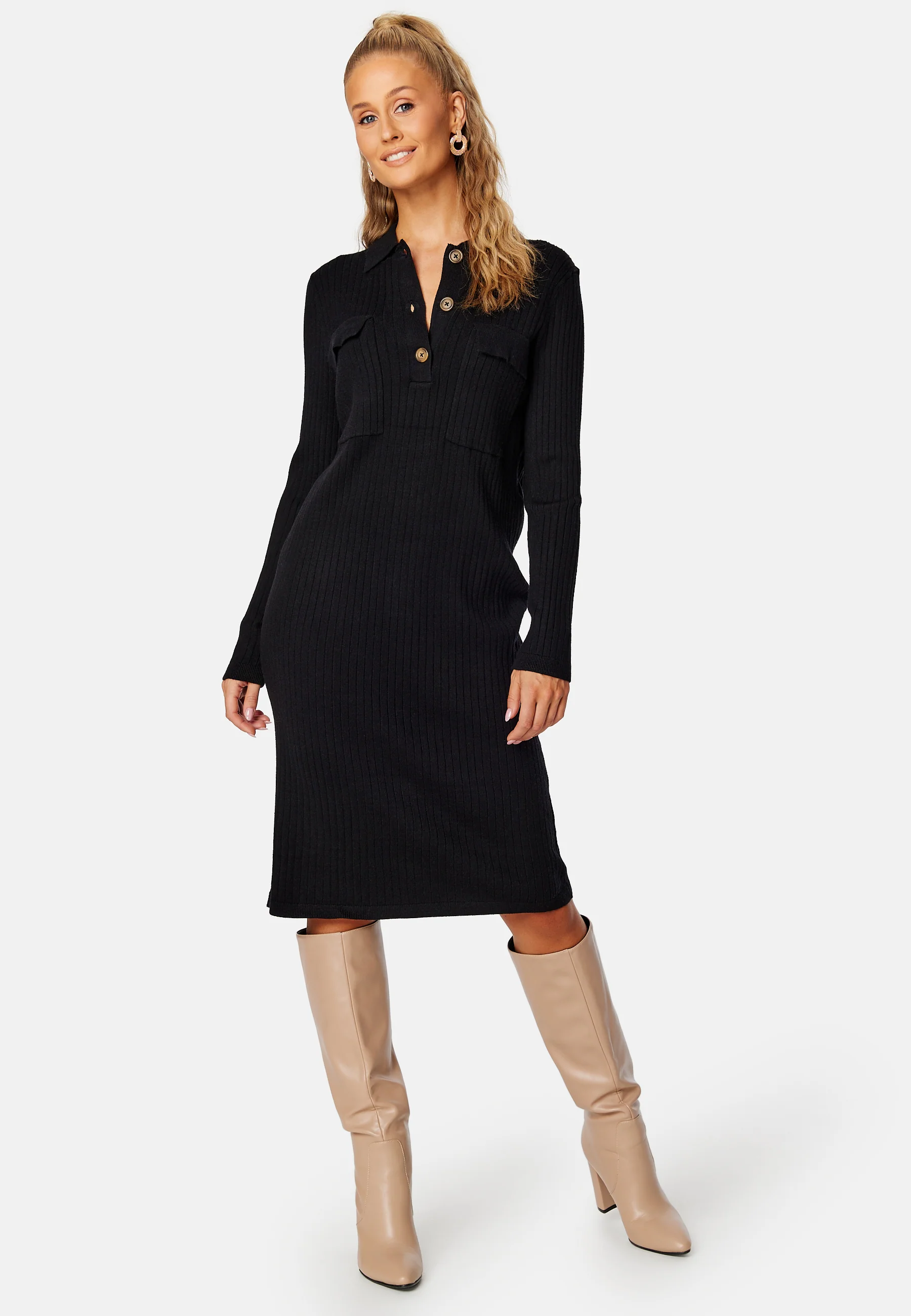 Noelle Polo Knit Dress - Image 3