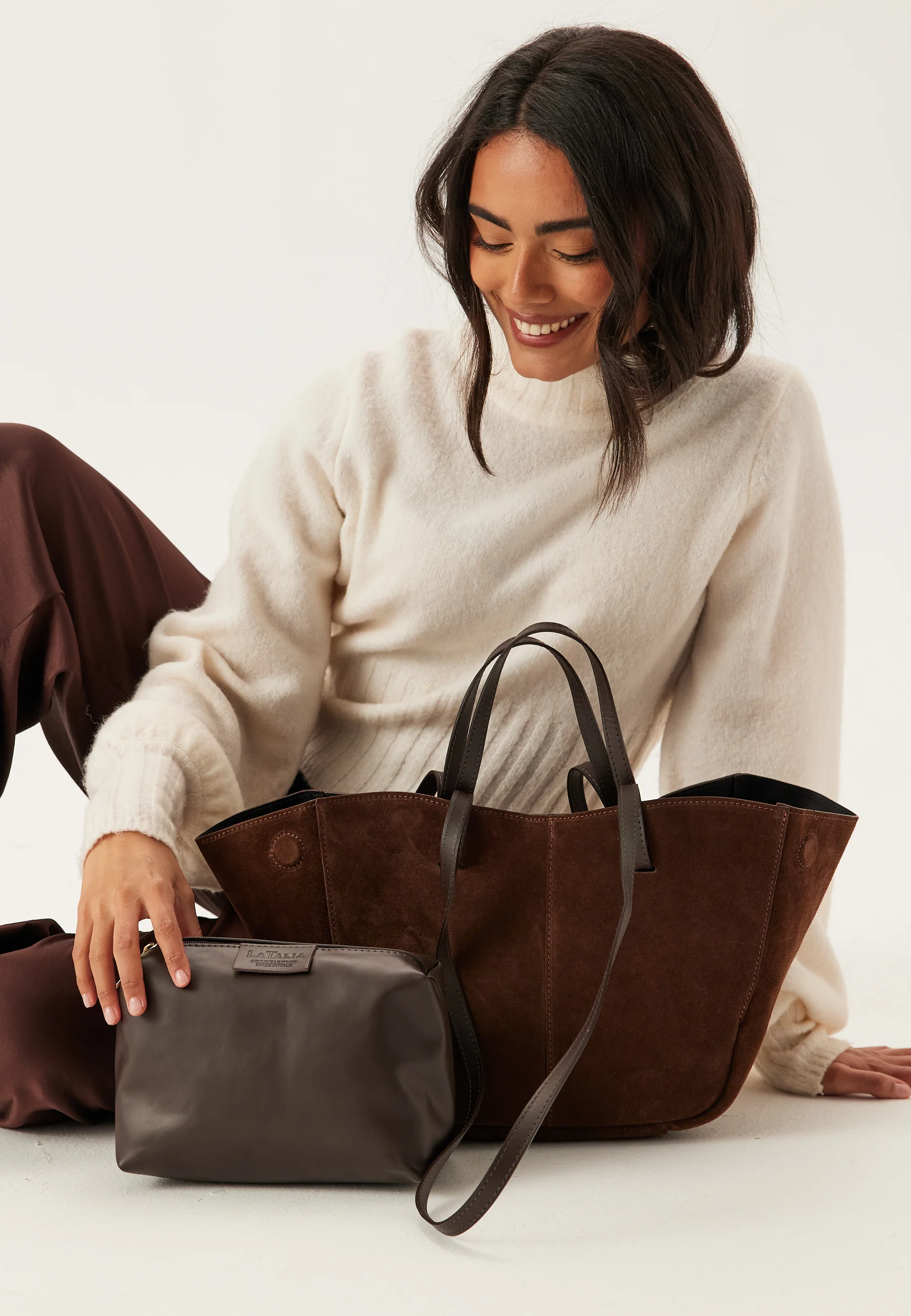 Nola Suede Handbag - Image 5