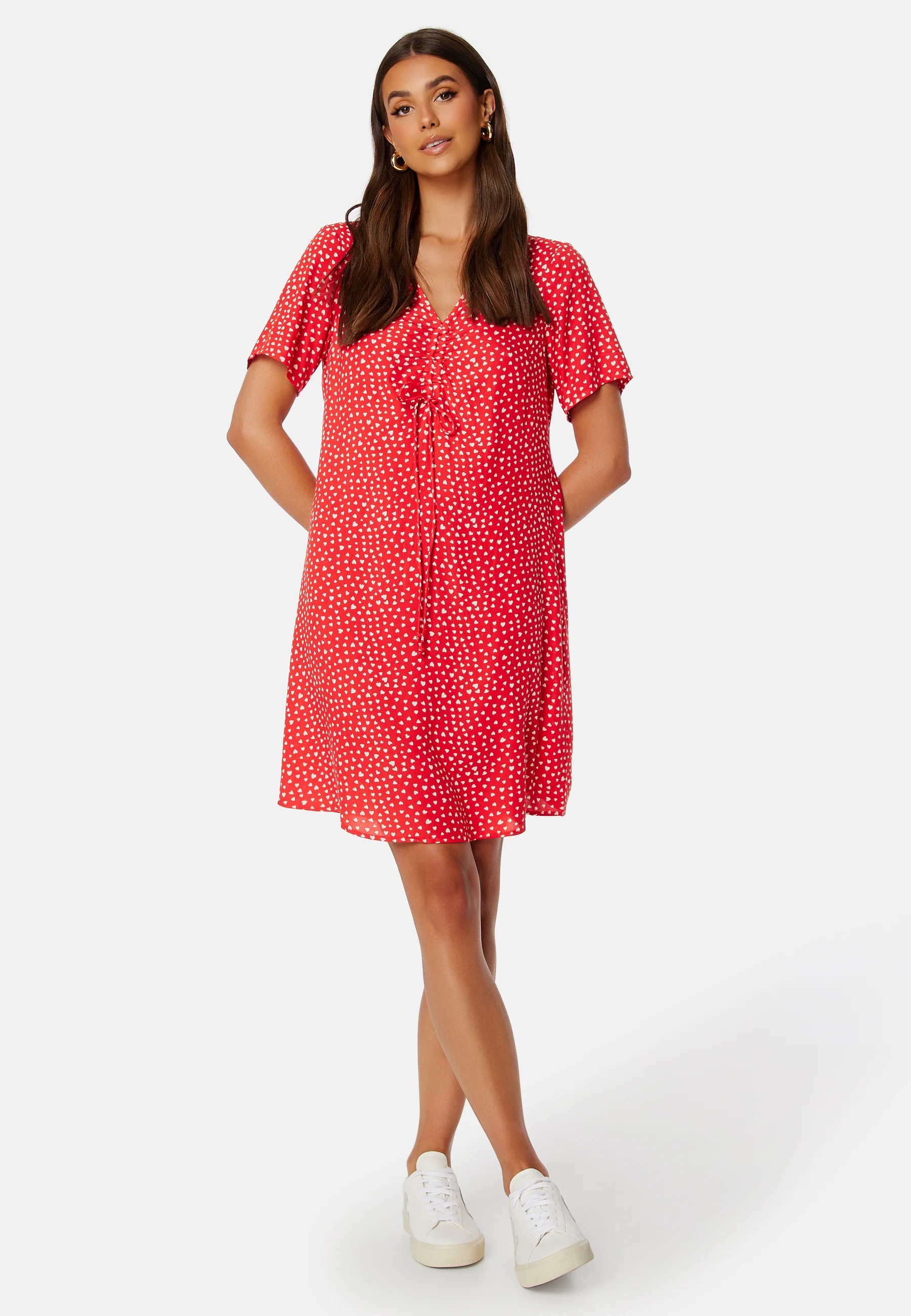 Nya SS V-Neck Short Dress - Image 2