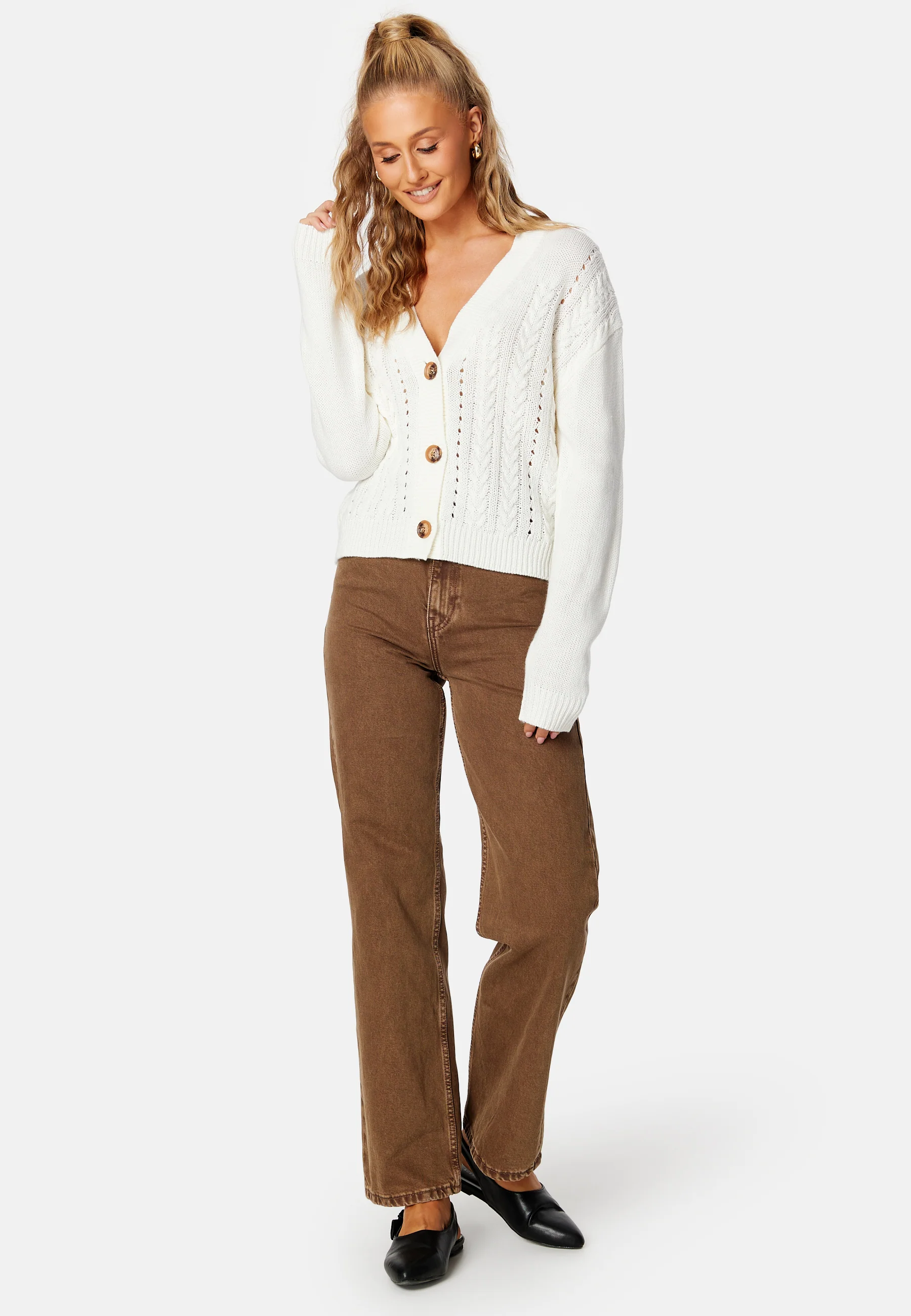 Oa L/S Cable Knit Cardigan - Image 2