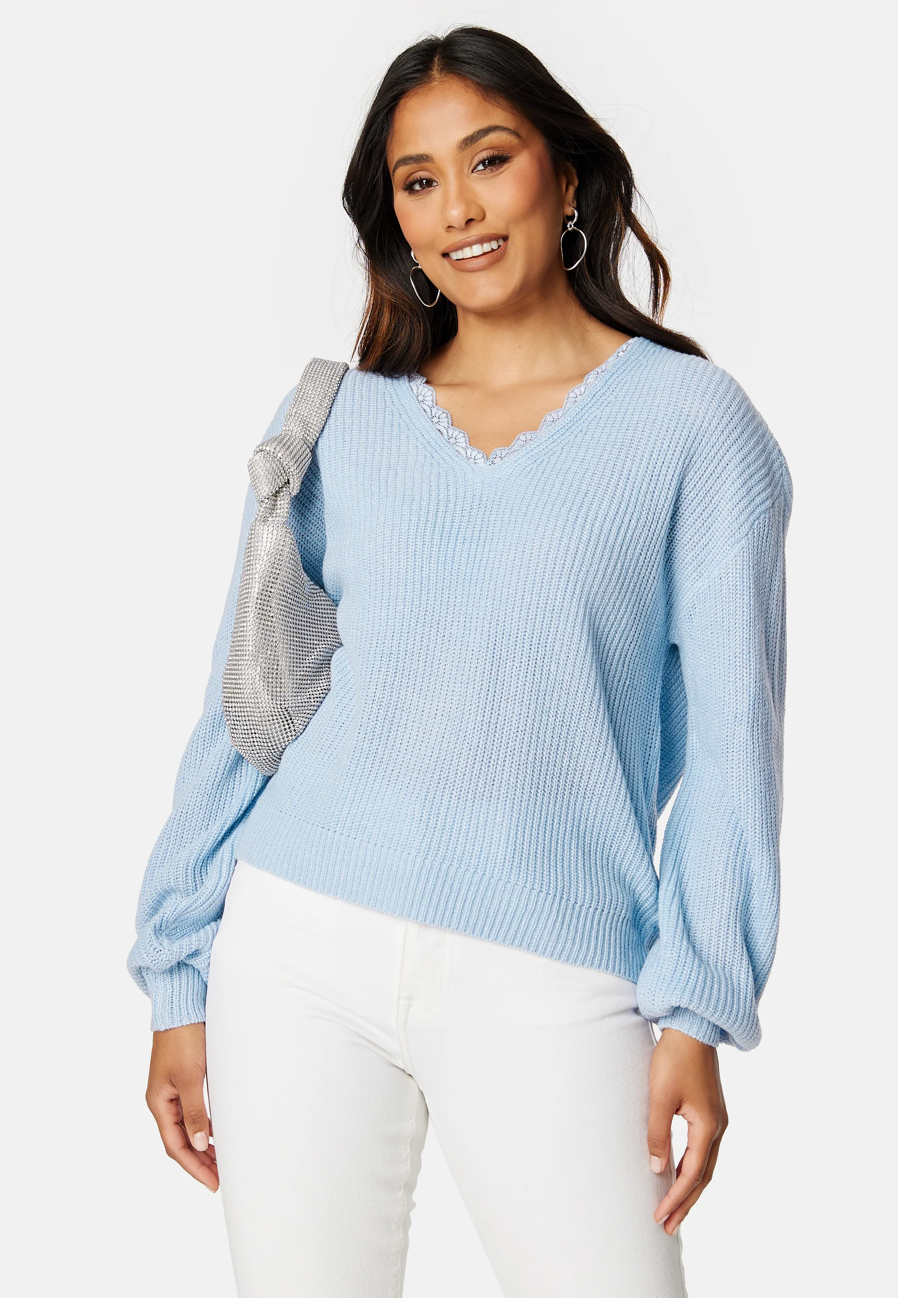 Oa Rev V-Neck Lace Knit - Image 2