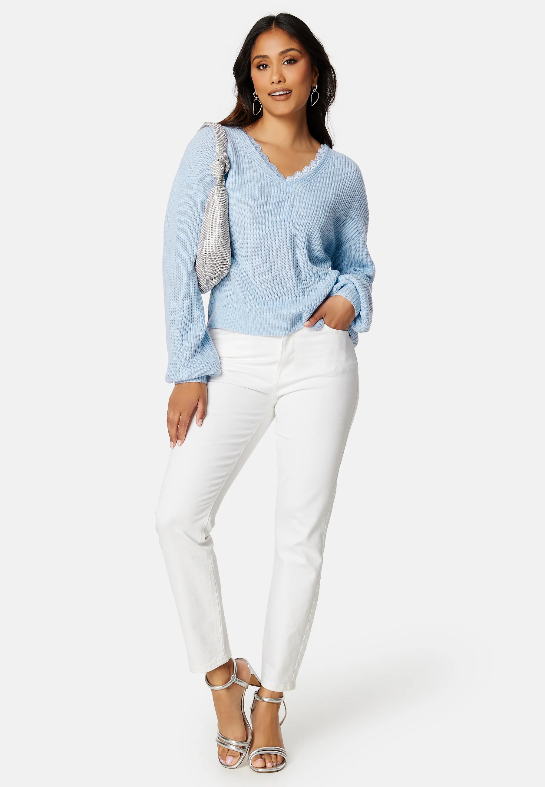Oa Rev V-Neck Lace Knit - Image 4