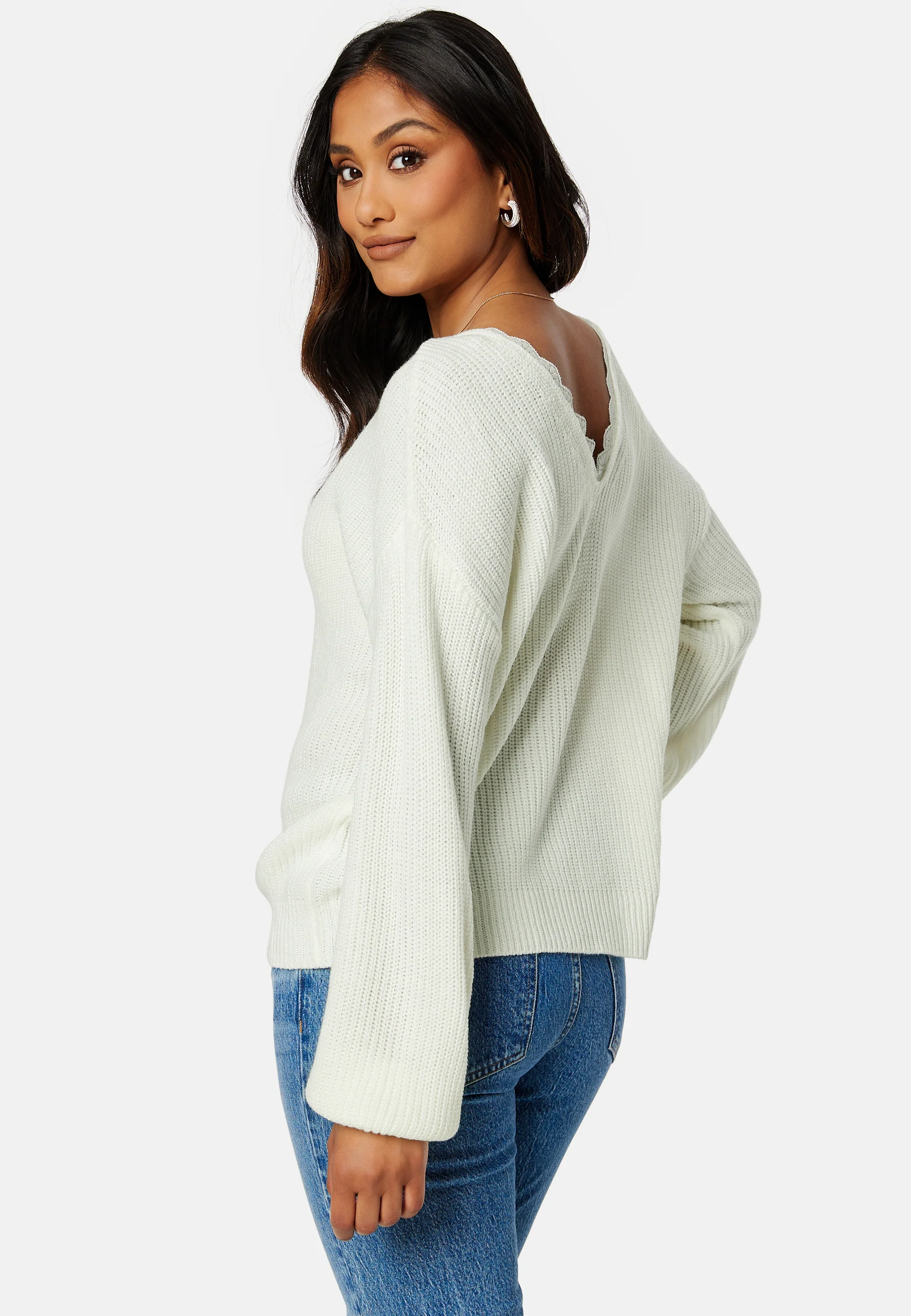 Oa Rev V-Neck Lace Knit - Image 5