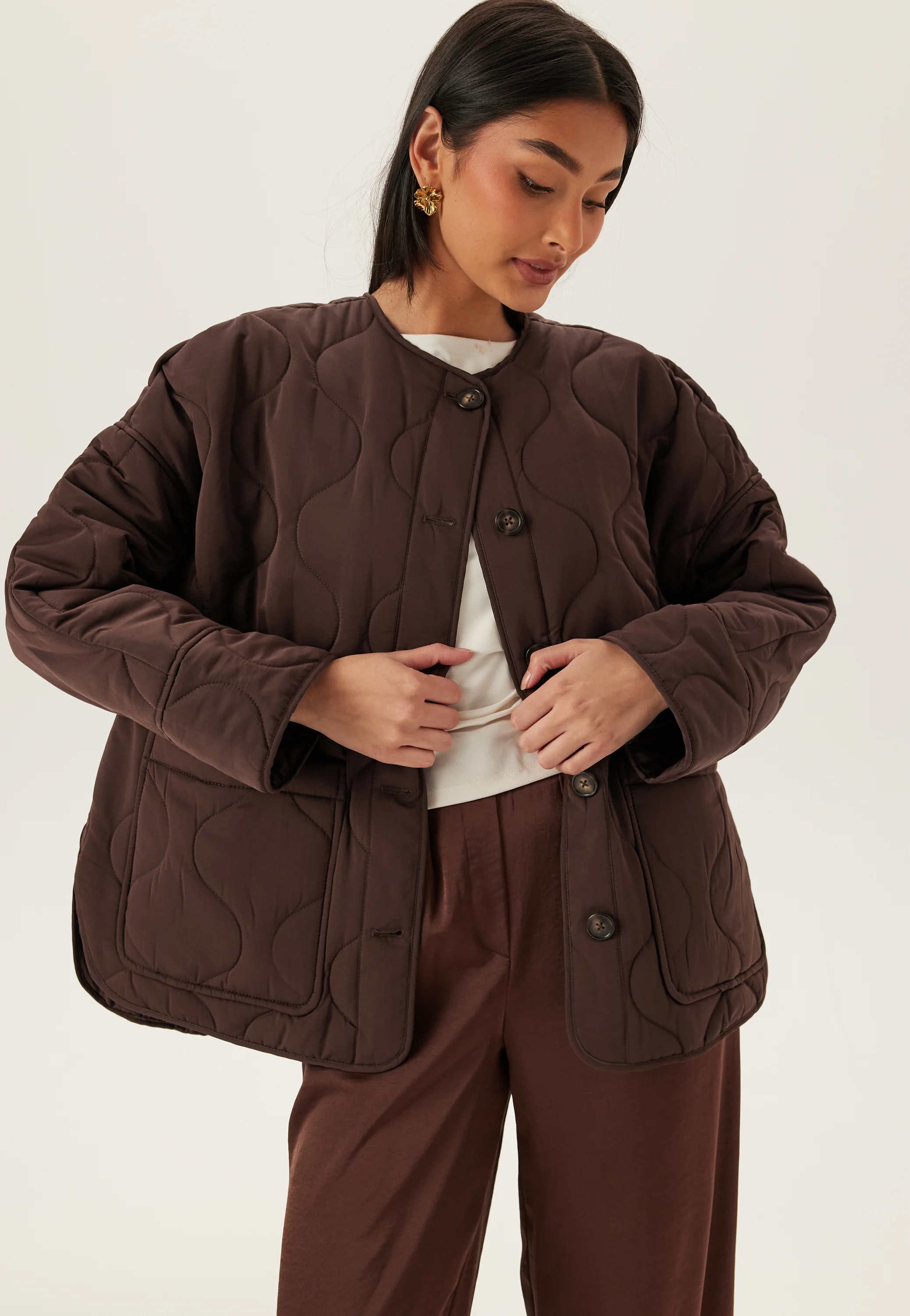 Objallie Ls Lo Quilted Jacket