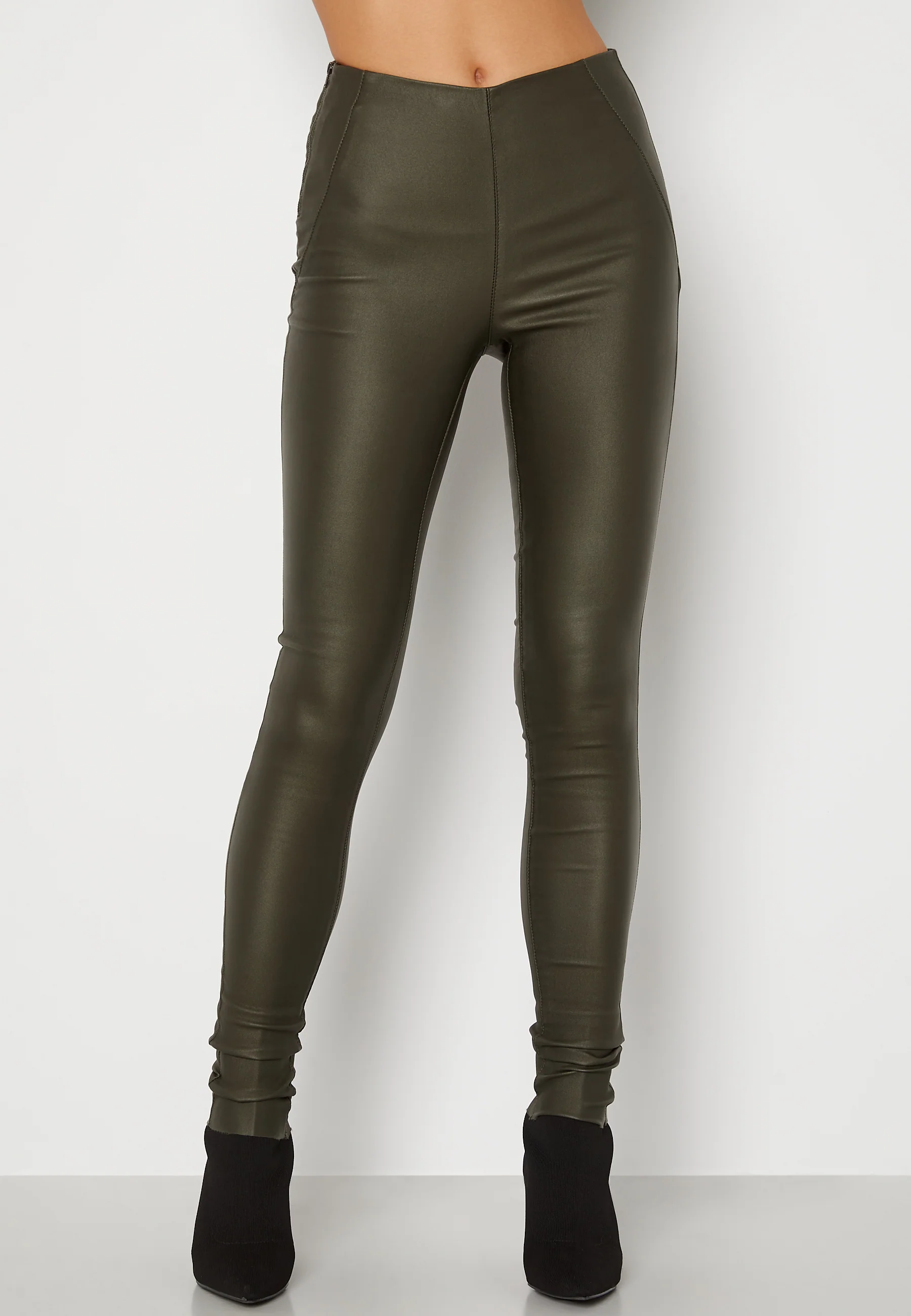 Objbelle Coated Leggings - Image 2