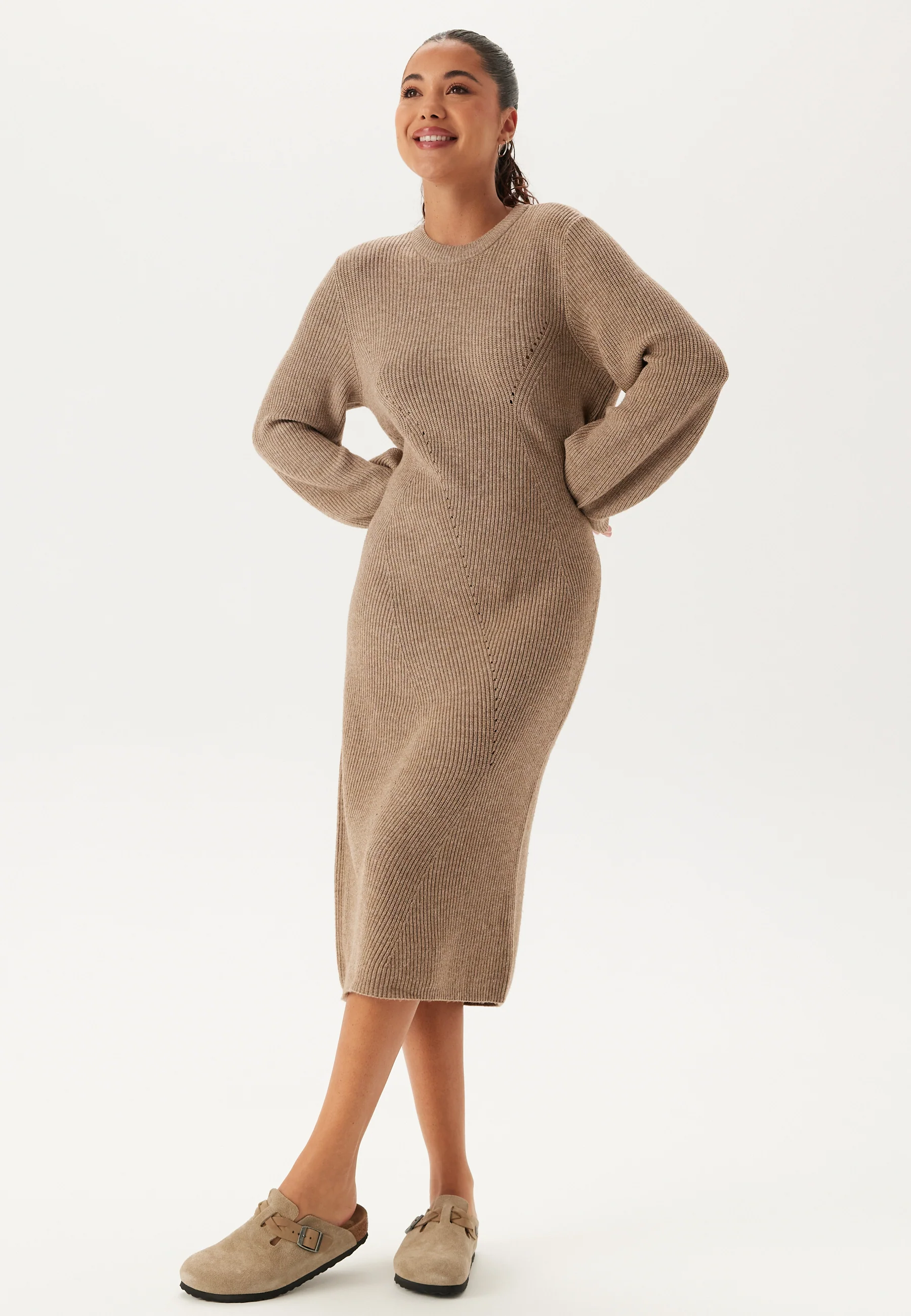 Objditte Re L/S Knit Midi Dress - Image 2