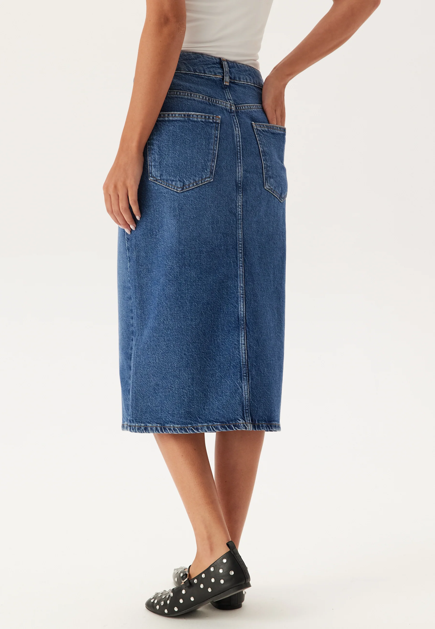 Objellen Mw Midi Denim Skirt - Image 2