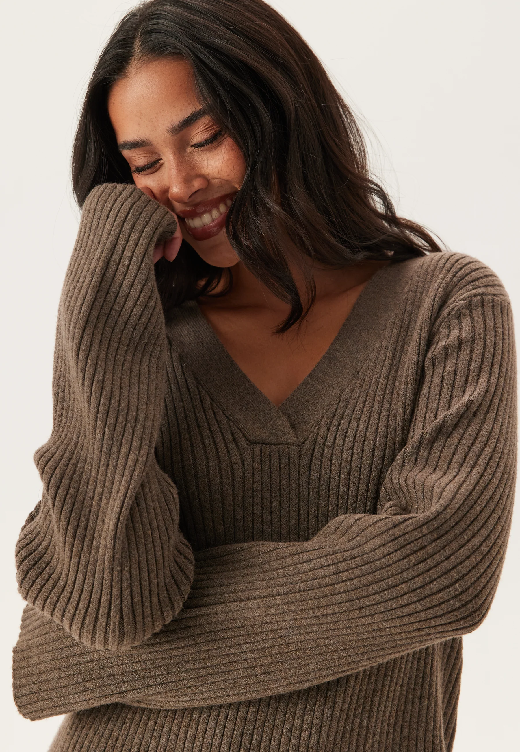 Objelva L/S RE V-NECK KNIT DRESS - Image 5